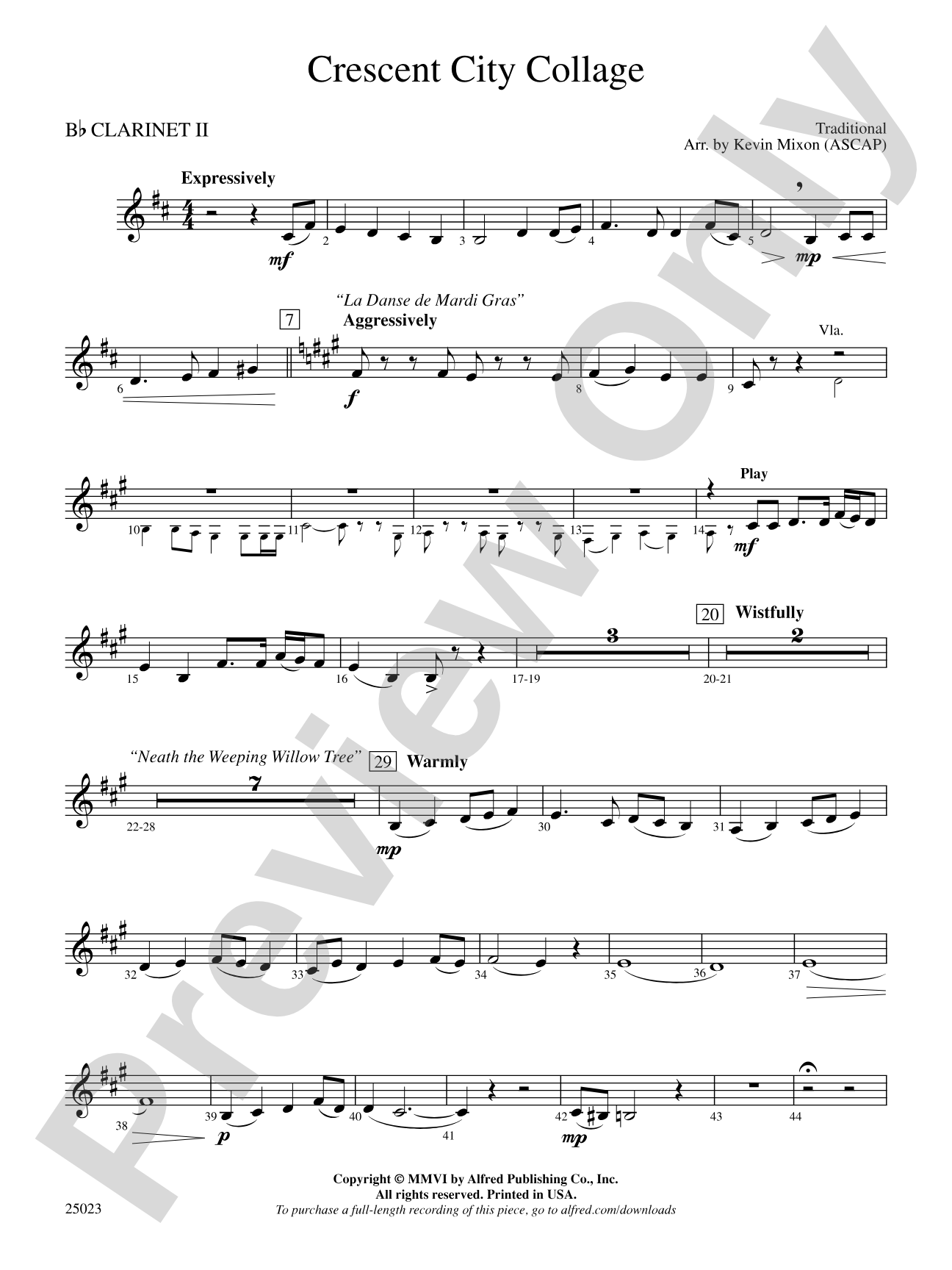 Crescent City Collage: 2nd B-flat Clarinet