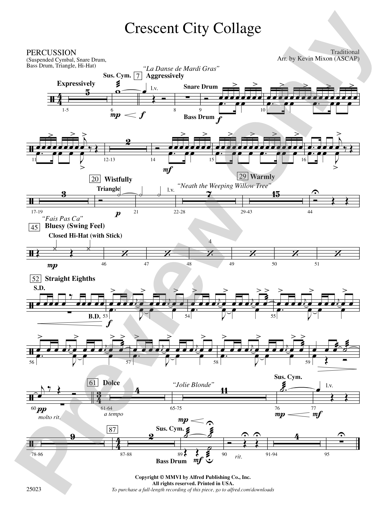 Crescent City Collage: 1st Percussion