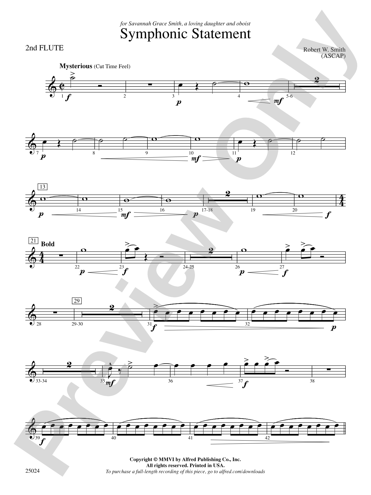 Symphonic Statement: 2nd Flute
