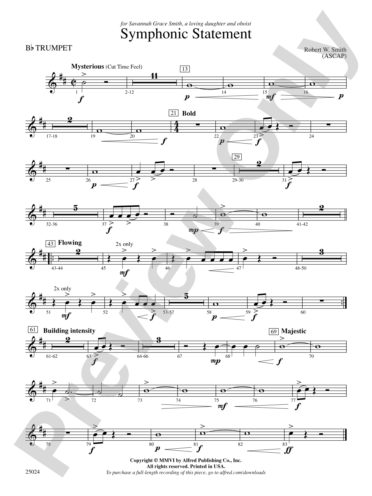 Symphonic Statement: 1st B-flat Trumpet
