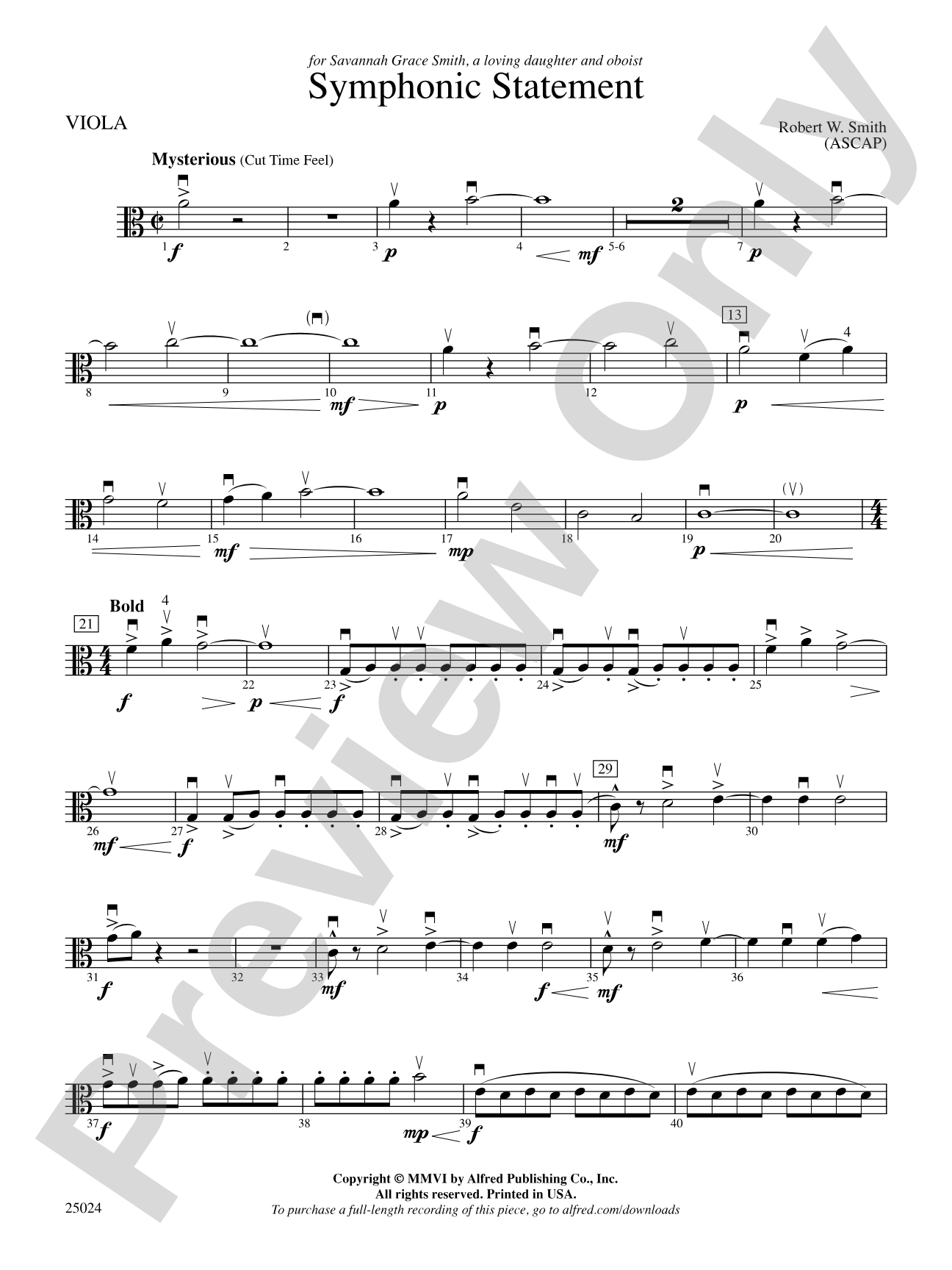 Symphonic Statement: Viola