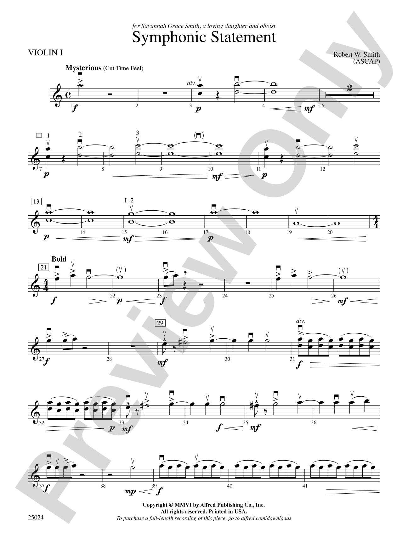 Symphonic Statement: 1st Violin