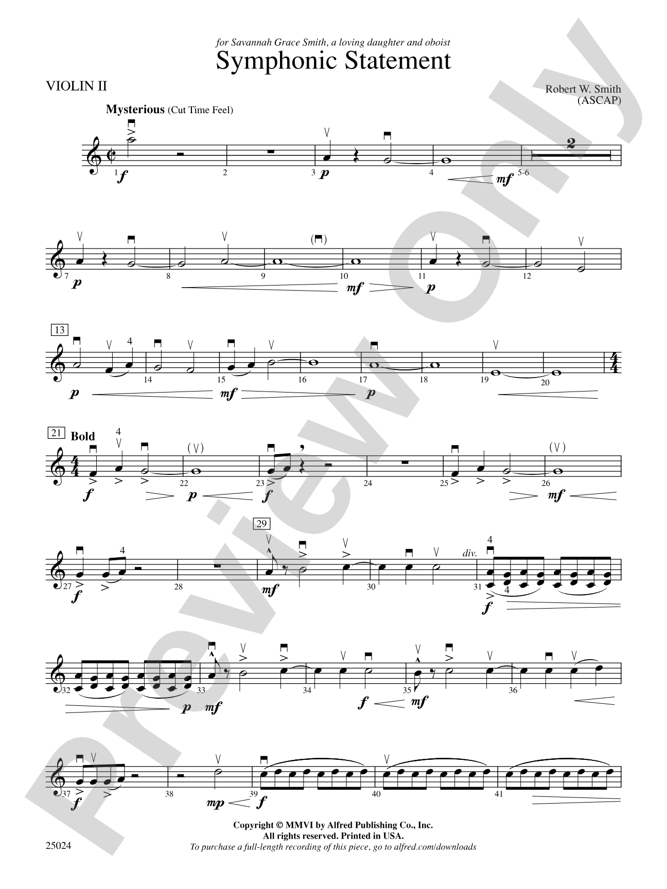 Symphonic Statement: 2nd Violin