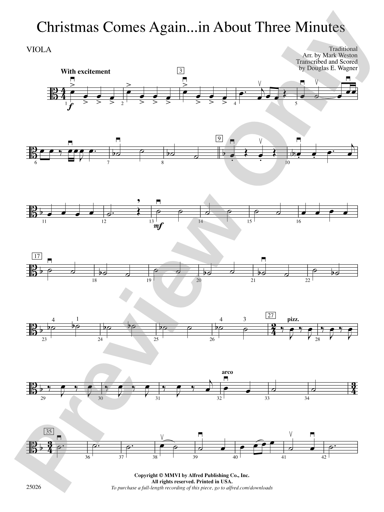 Christmas Comes Again... in About Three Minutes: Viola