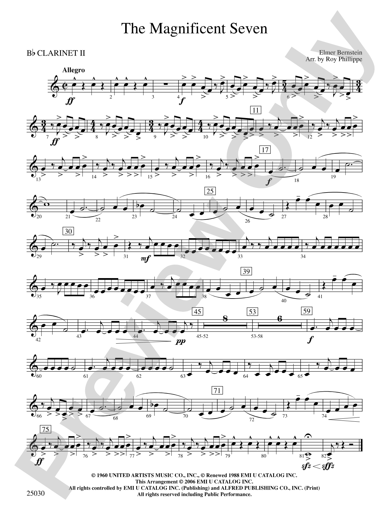 The Magnificent Seven: 2nd B-flat Clarinet
