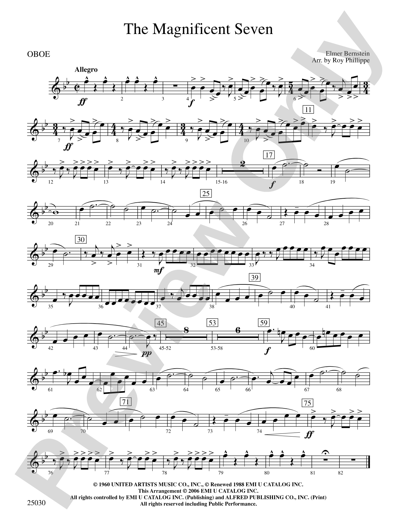 The Magnificent Seven: Oboe