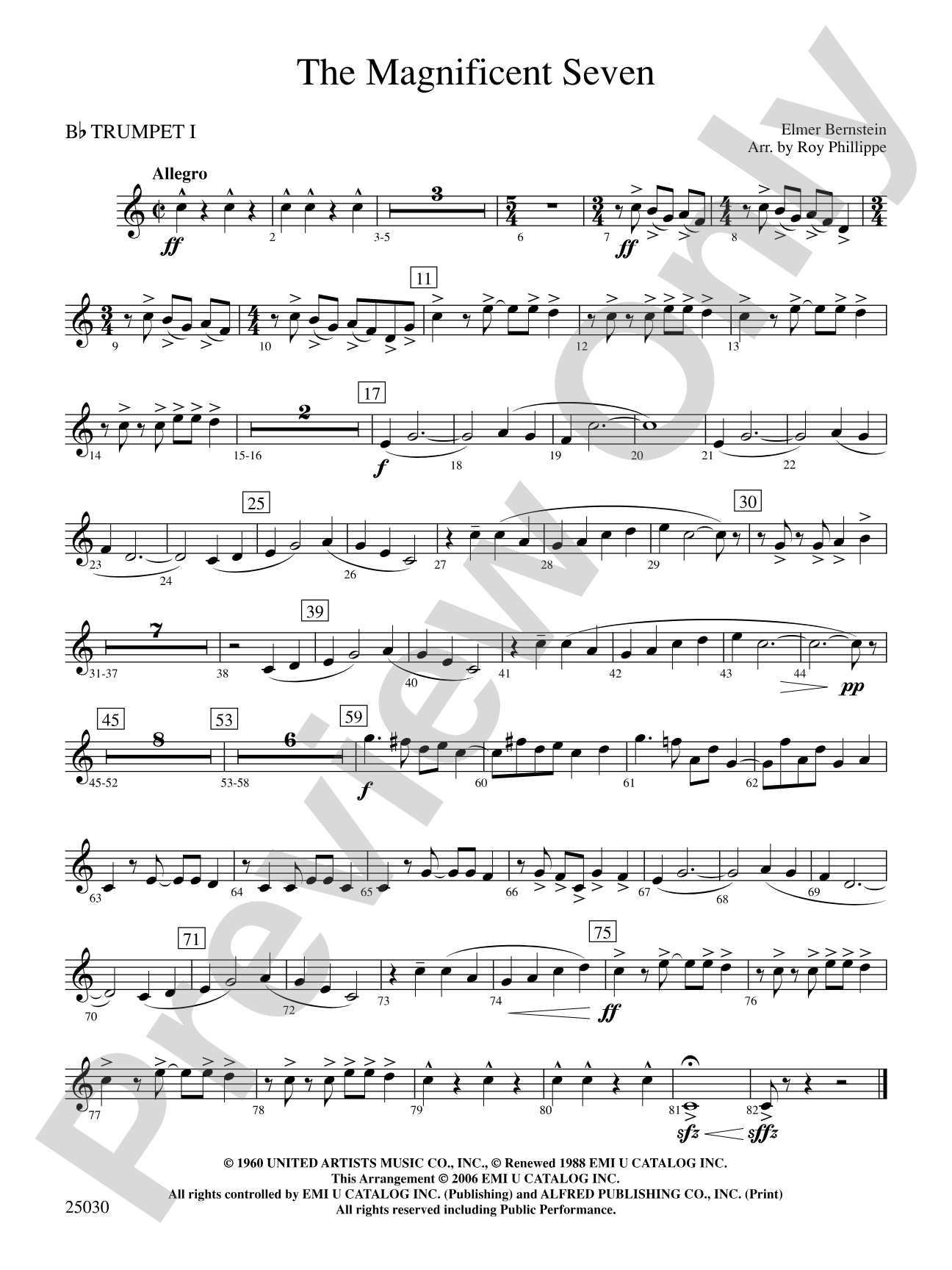 The Magnificent Seven: 1st B-flat Trumpet