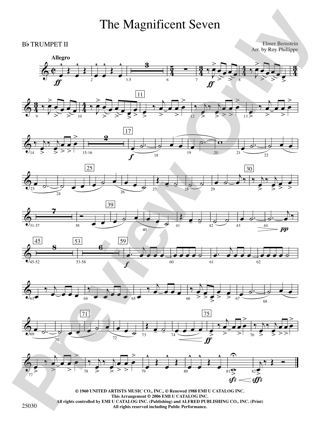 The Magnificent Seven: 2nd B-flat Trumpet