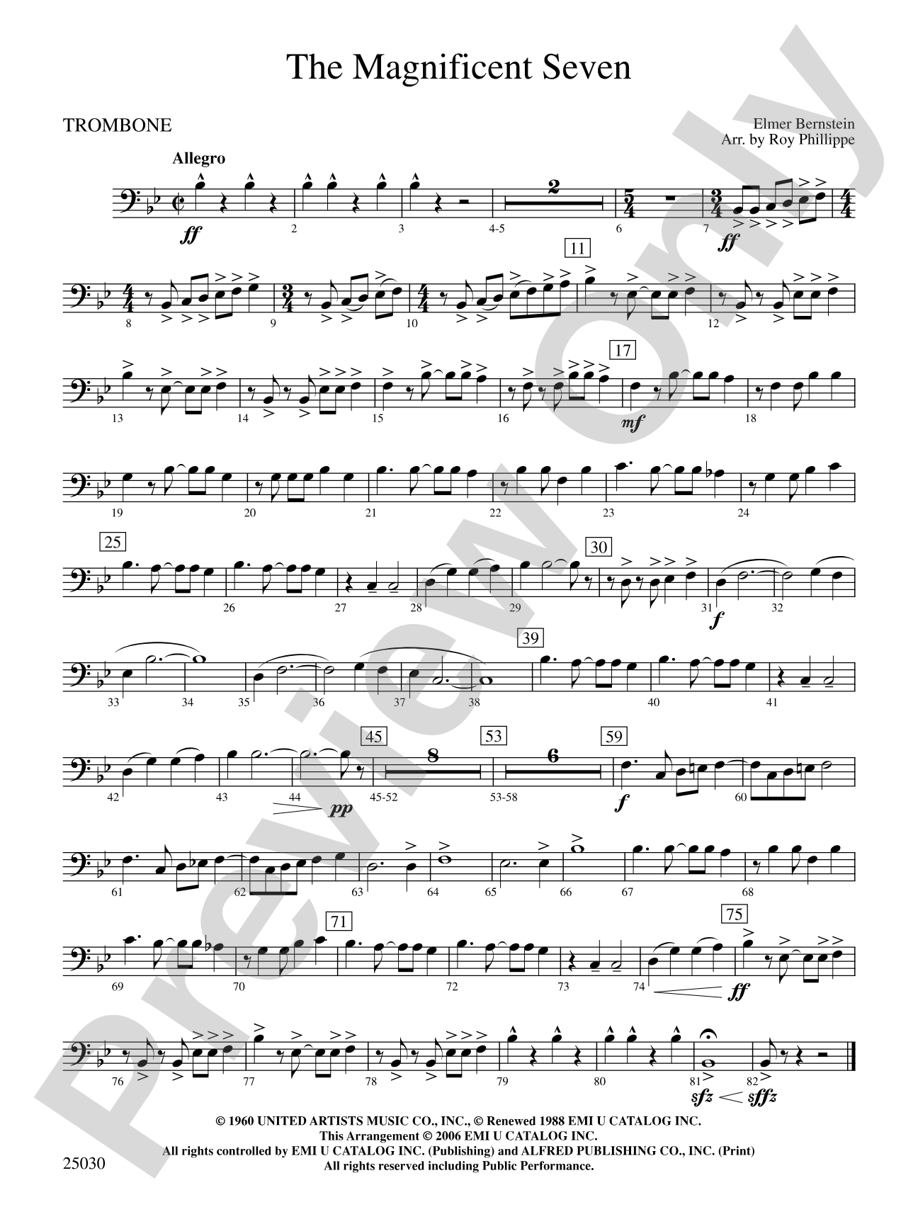 The Magnificent Seven: 1st Trombone