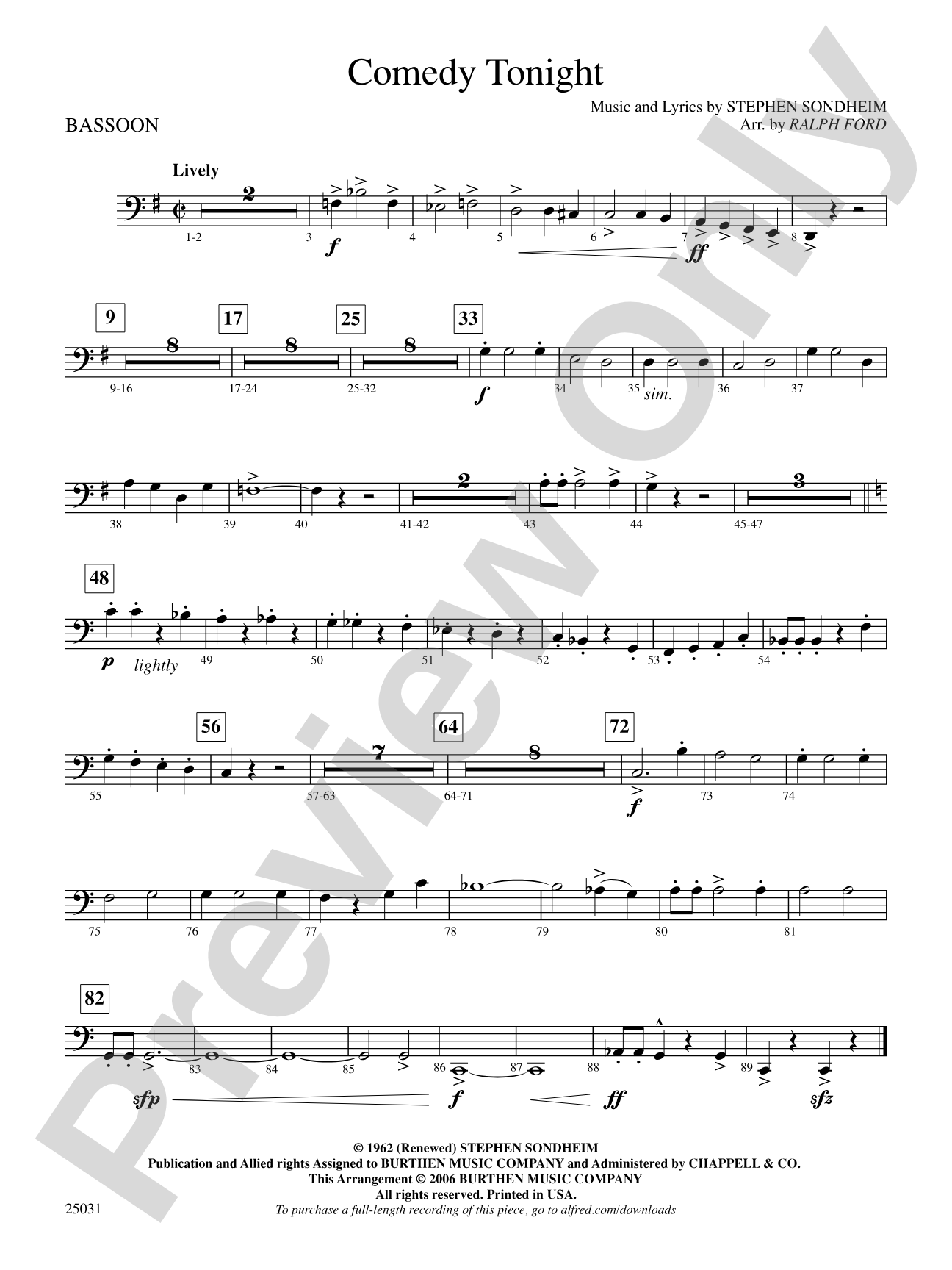 Comedy Tonight: Bassoon