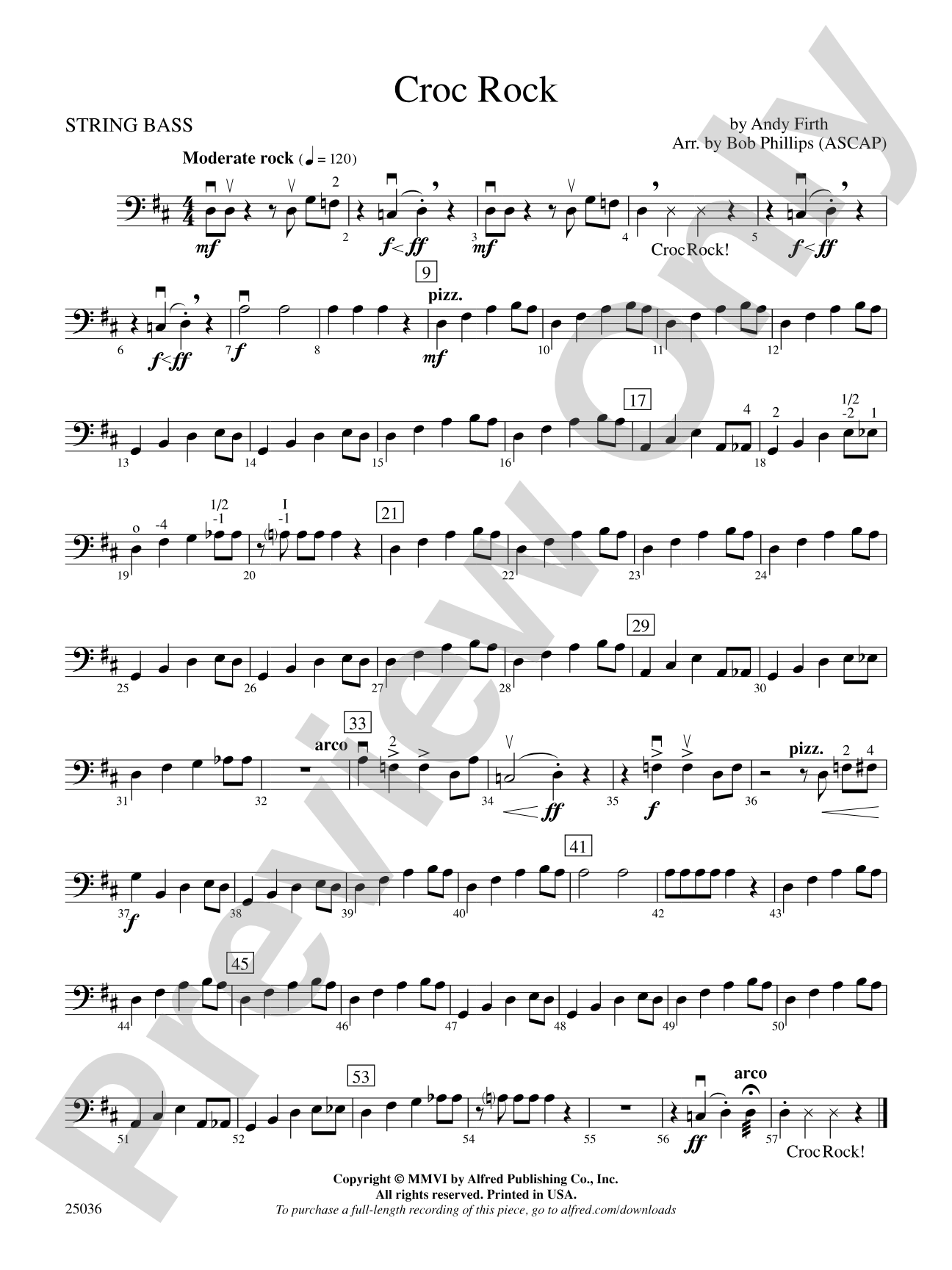 Croc Rock: String Bass