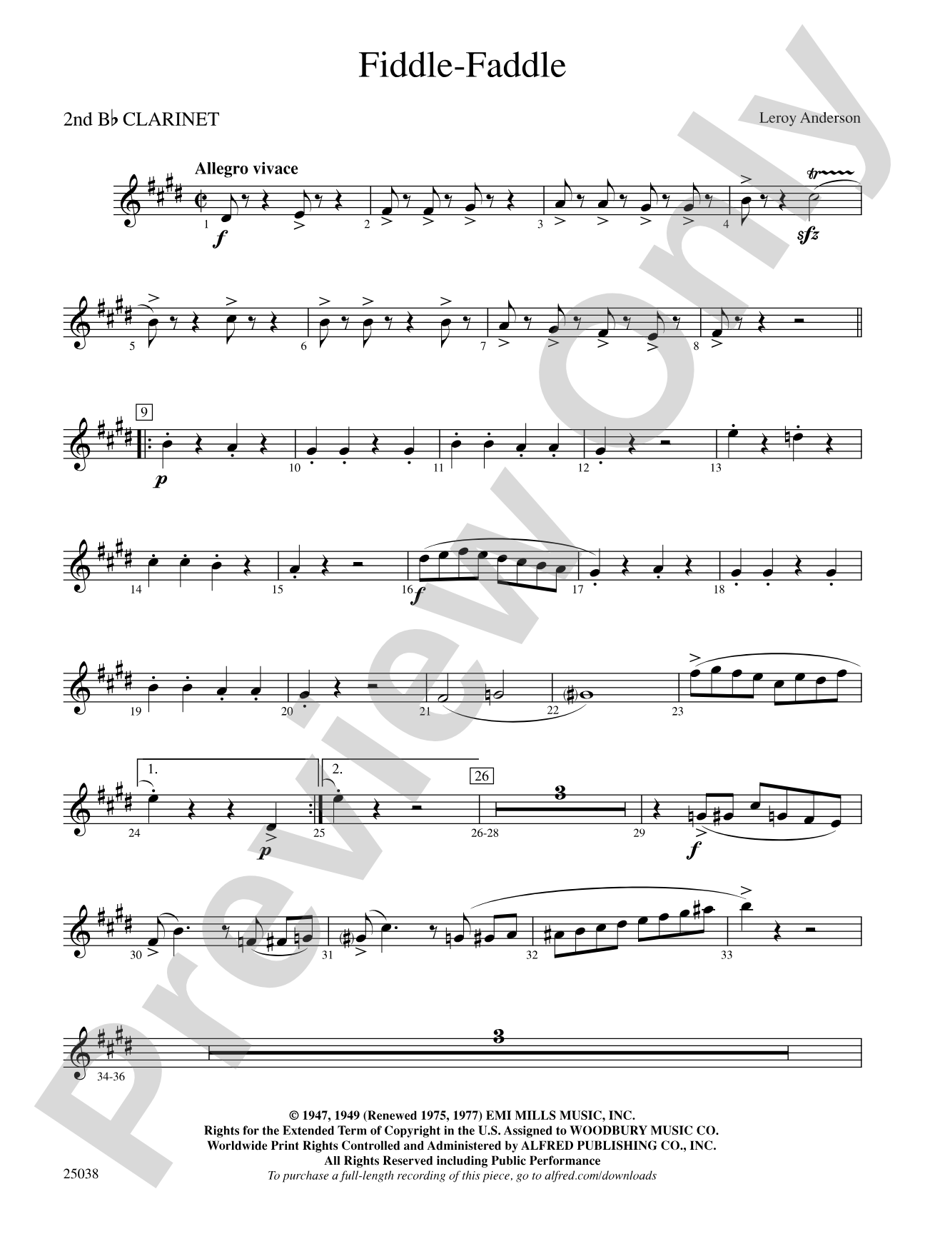 Fiddle-Faddle: 2nd B-flat Clarinet