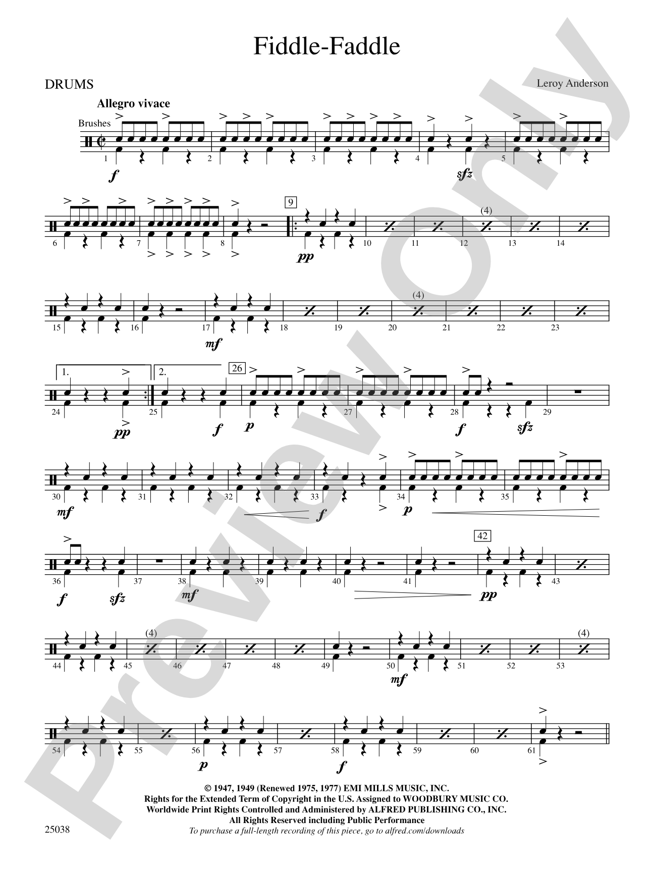 Fiddle-Faddle: Drums