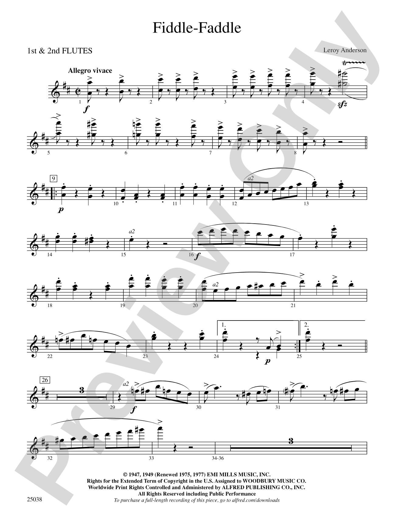 Fiddle-Faddle: Flute