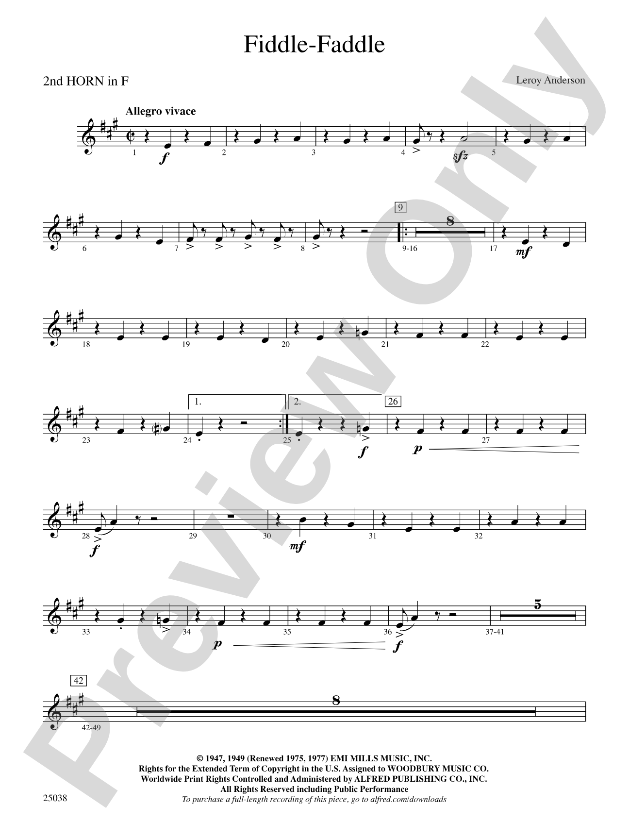 Fiddle-Faddle: 2nd F Horn