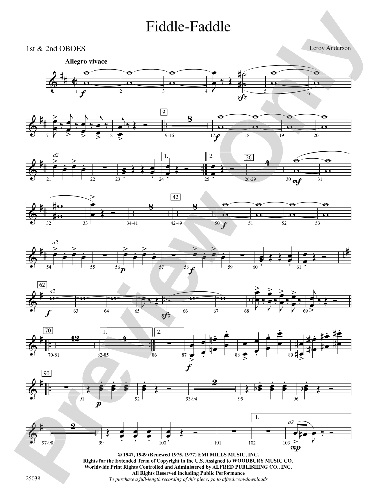 Fiddle-Faddle: Oboe