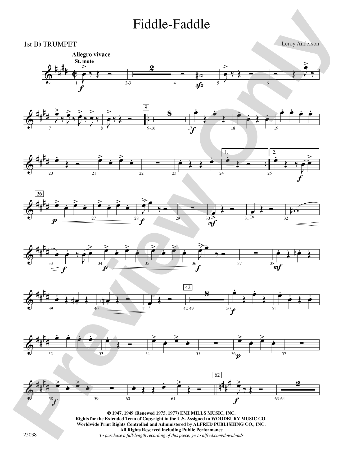 Fiddle-Faddle: 1st B-flat Trumpet