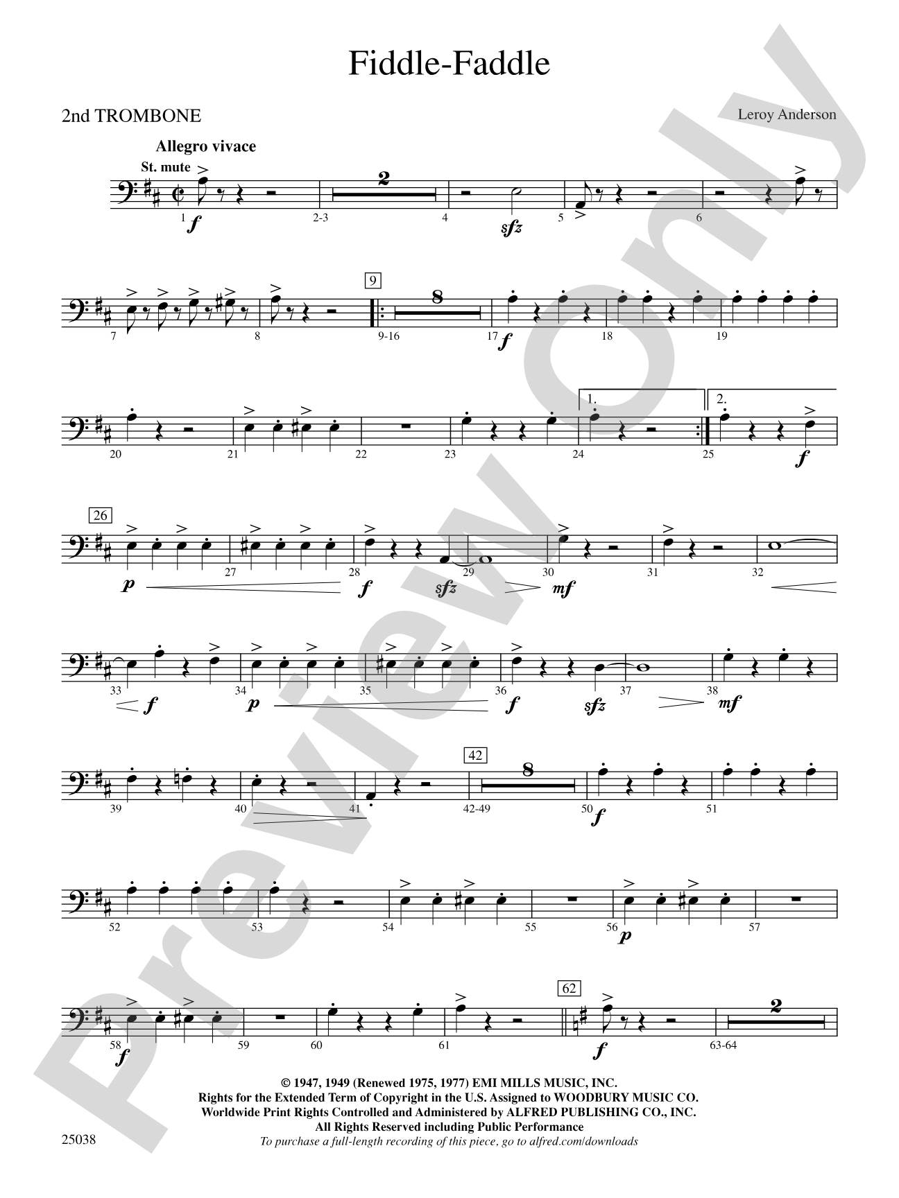 Fiddle-Faddle: 2nd Trombone