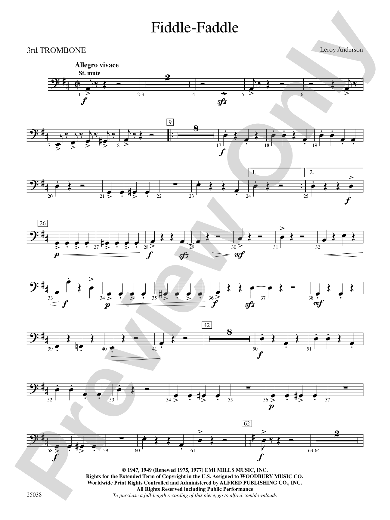 Fiddle-Faddle: 3rd Trombone