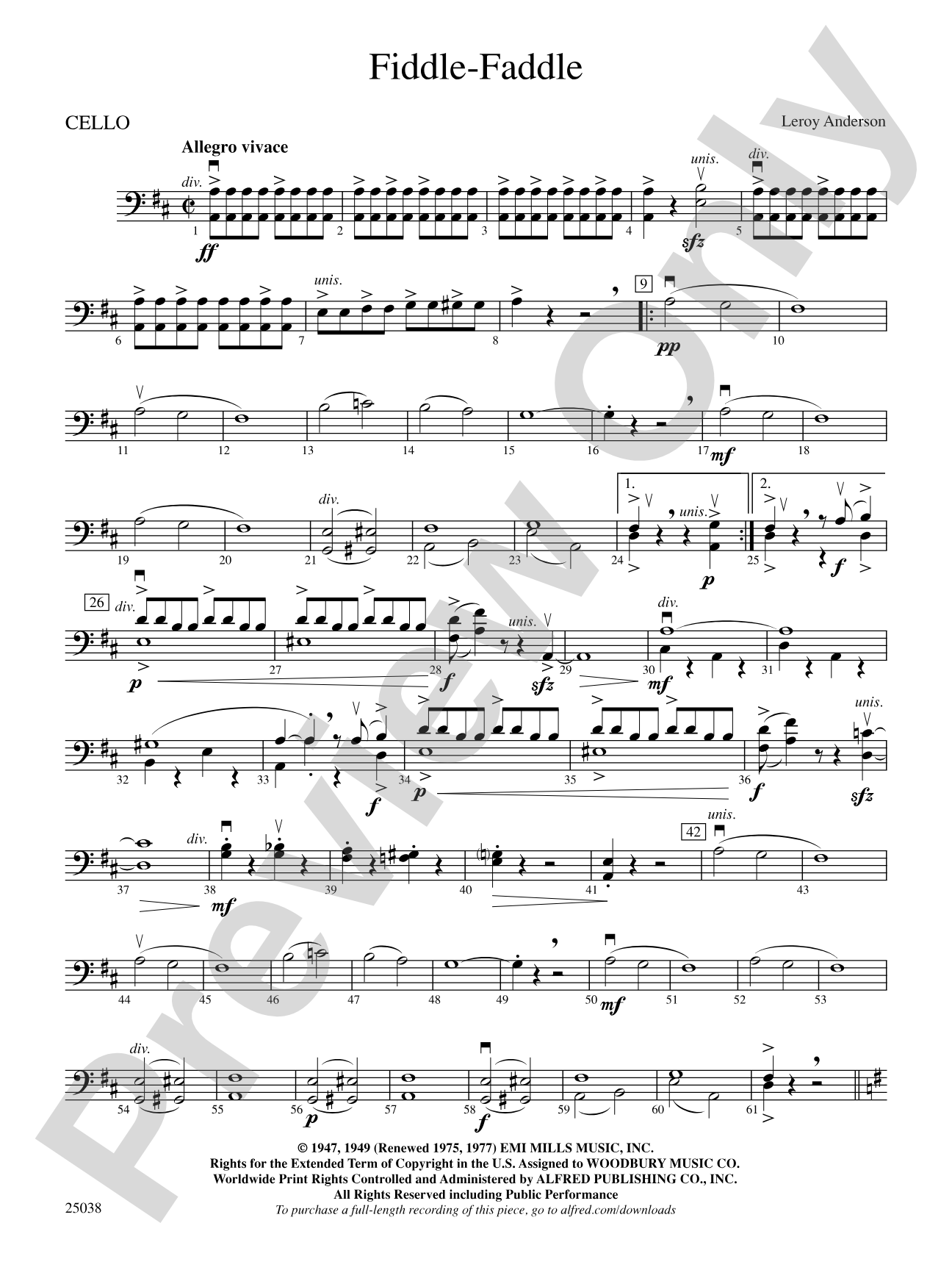 Fiddle-Faddle: Cello