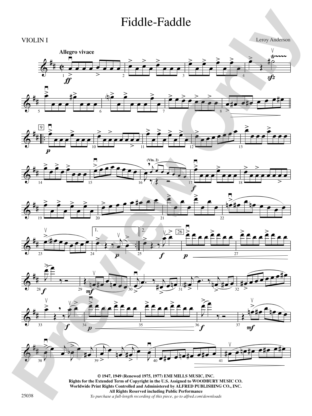 Fiddle-Faddle: 1st Violin