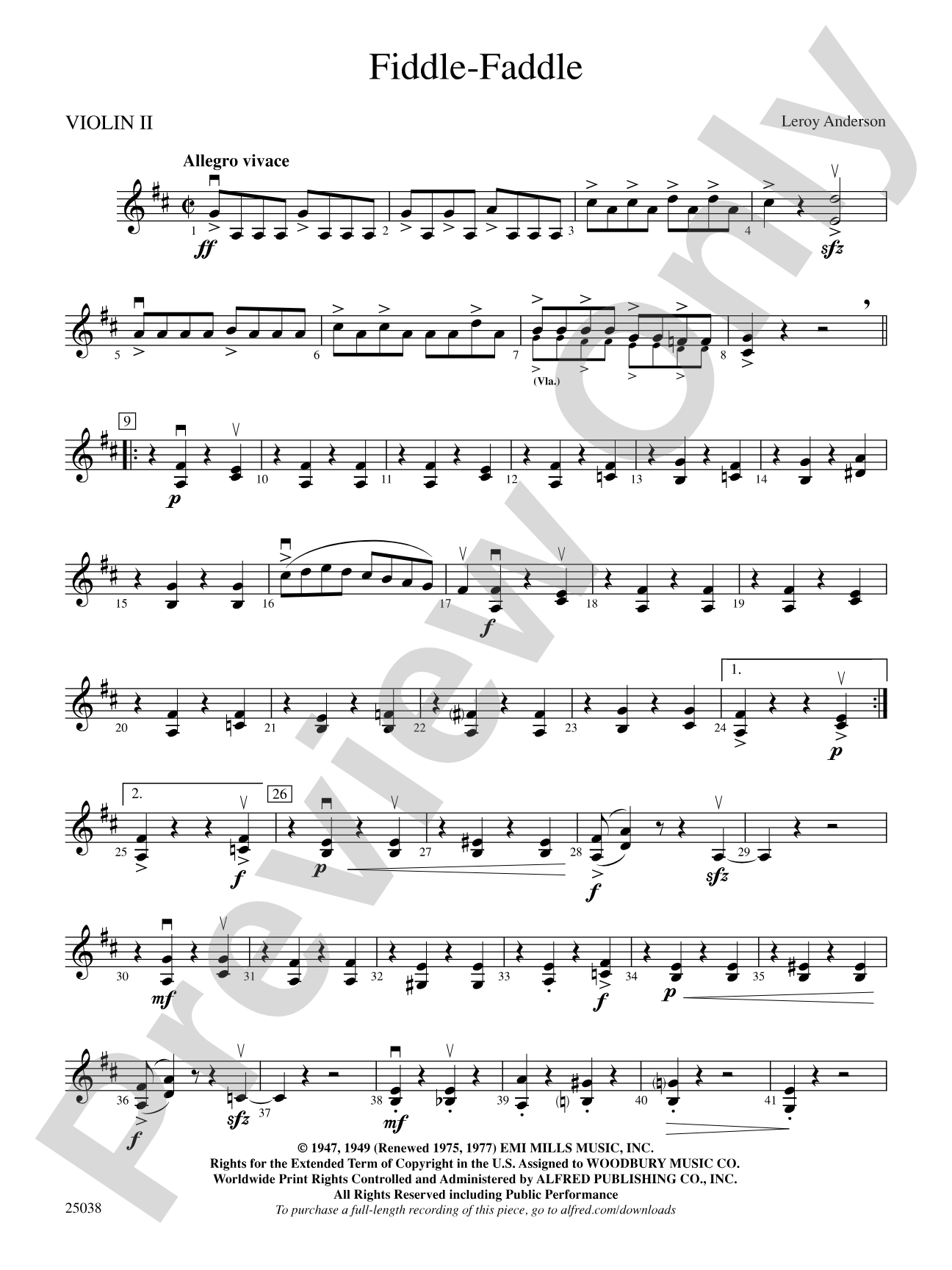 Fiddle-Faddle: 2nd Violin