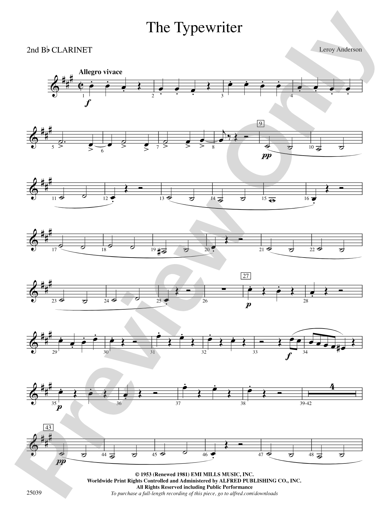The Typewriter: 2nd B-flat Clarinet