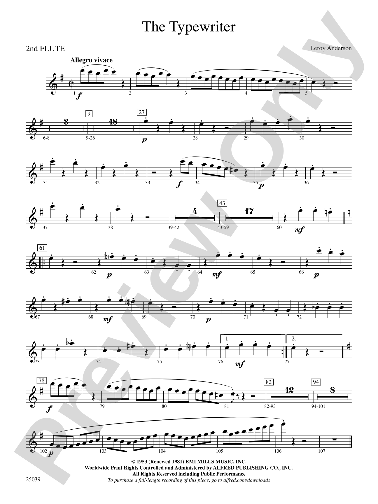 The Typewriter: 2nd Flute
