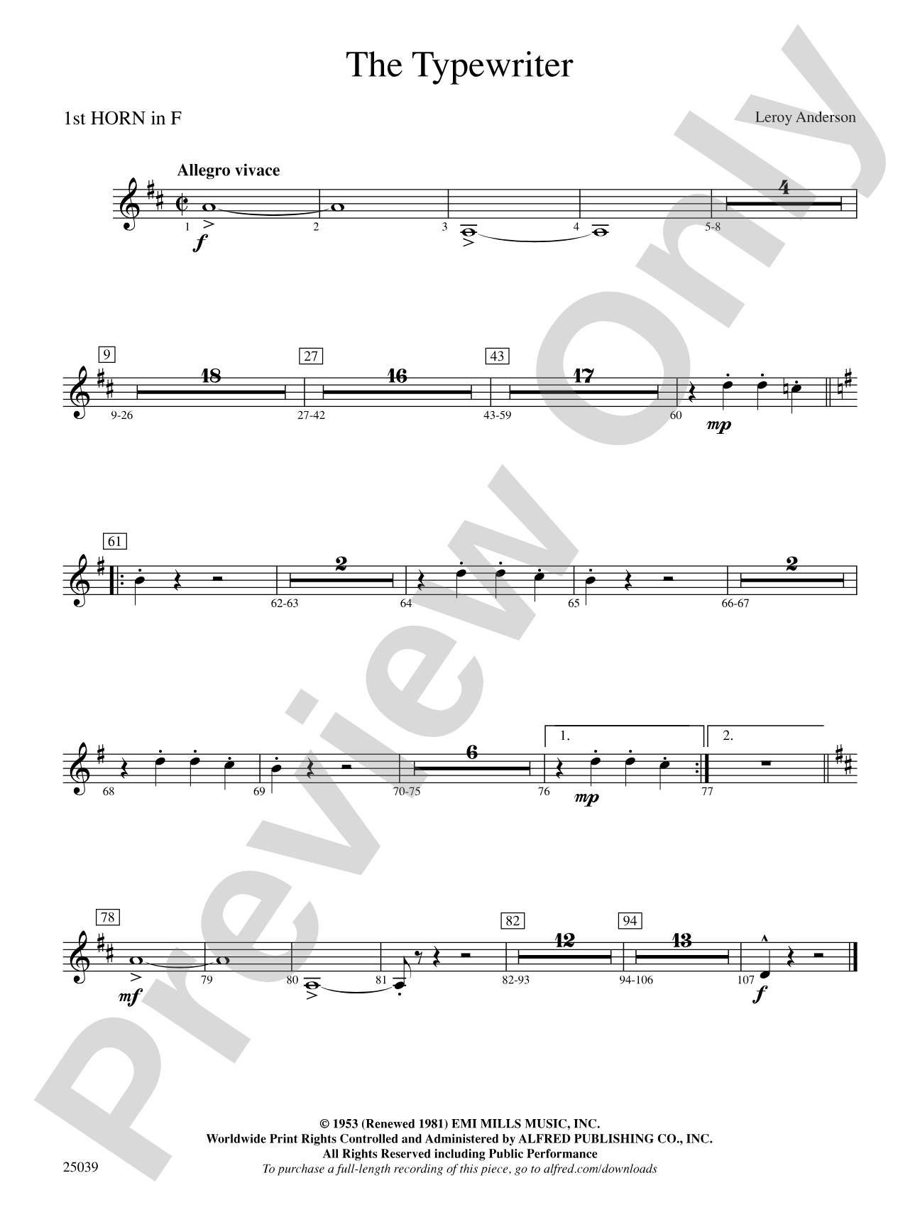 The Typewriter: 1st F Horn