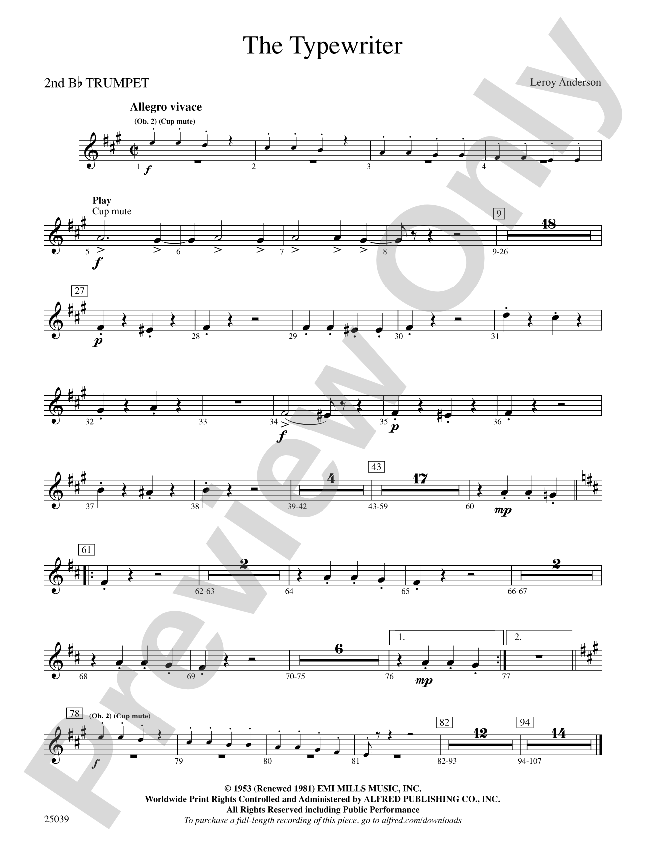 The Typewriter: 2nd B-flat Trumpet