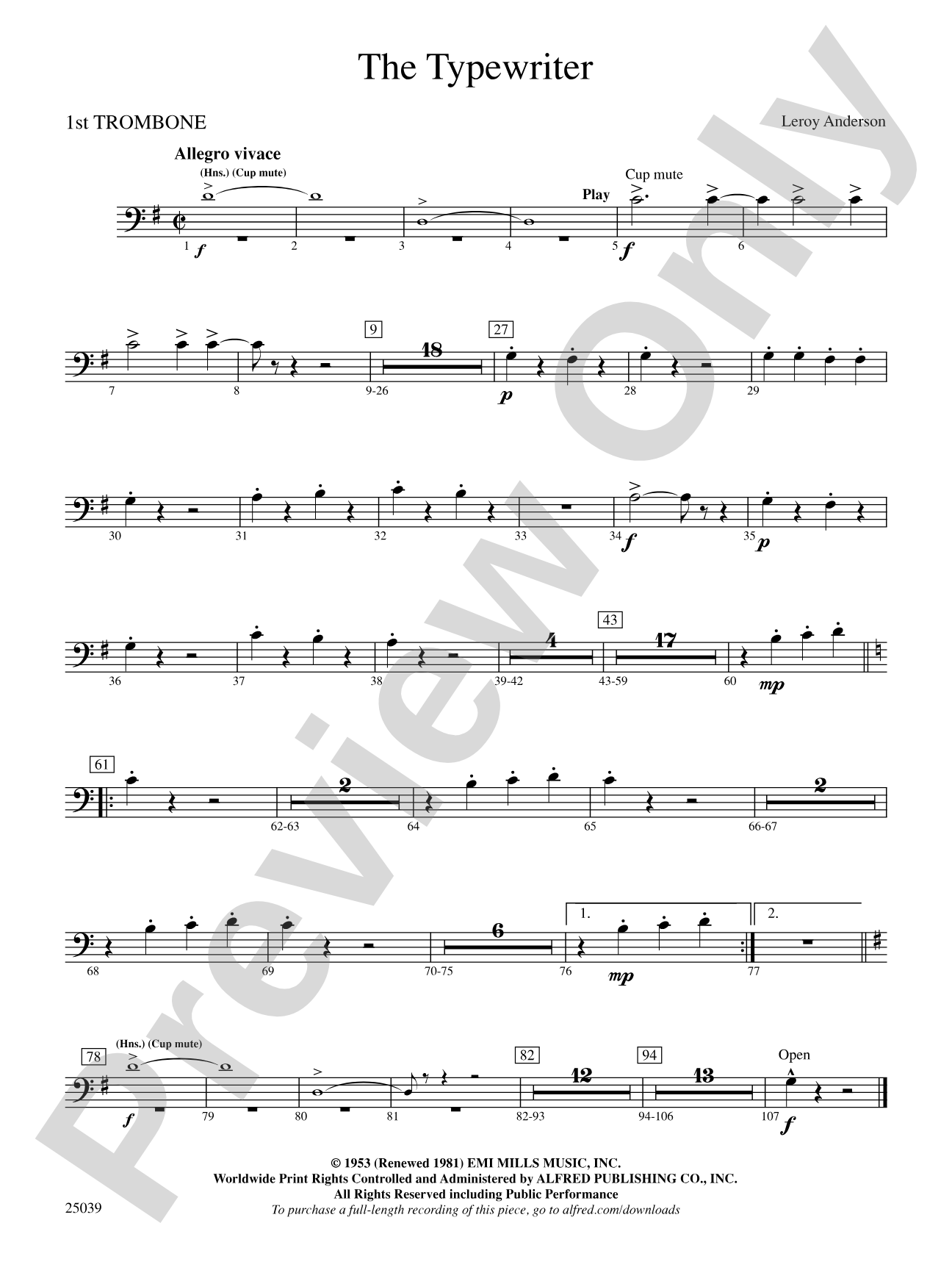 The Typewriter: 1st Trombone