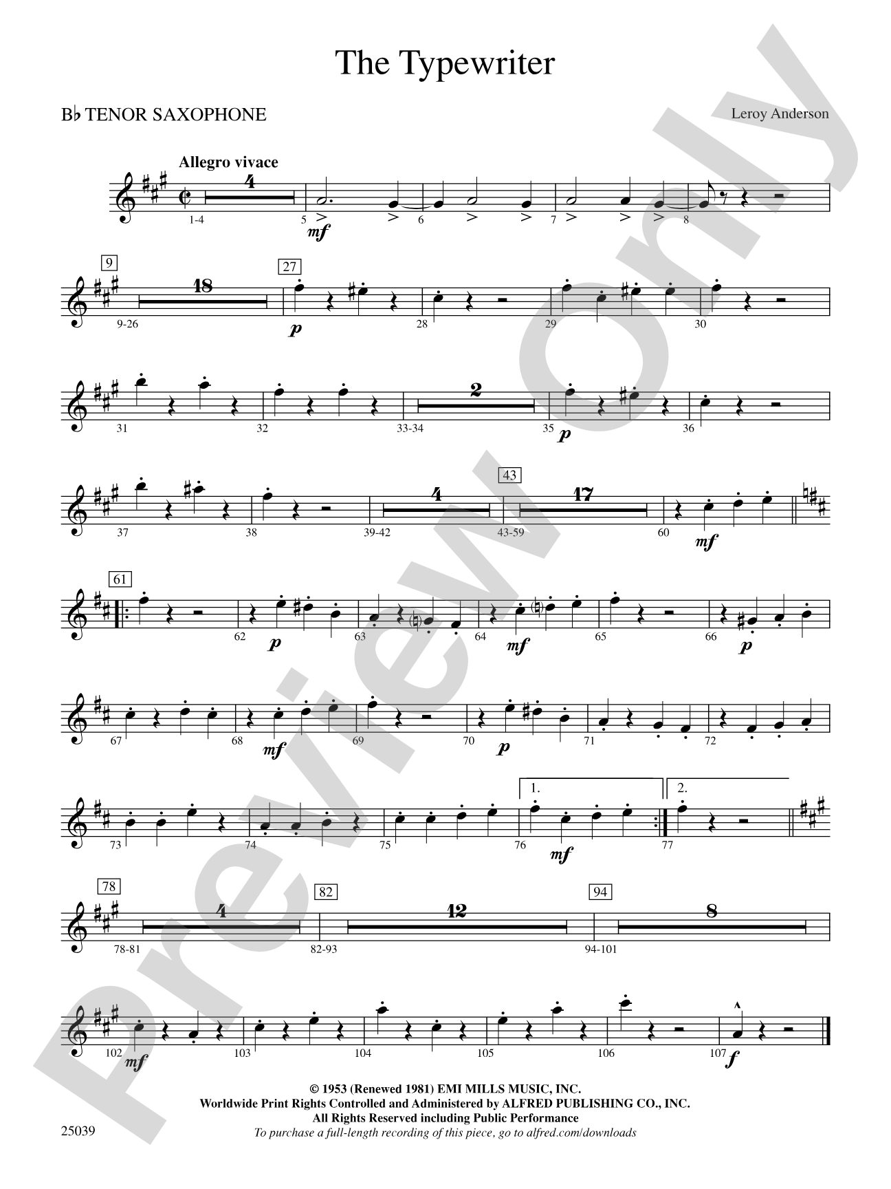 The Typewriter: B-flat Tenor Saxophone