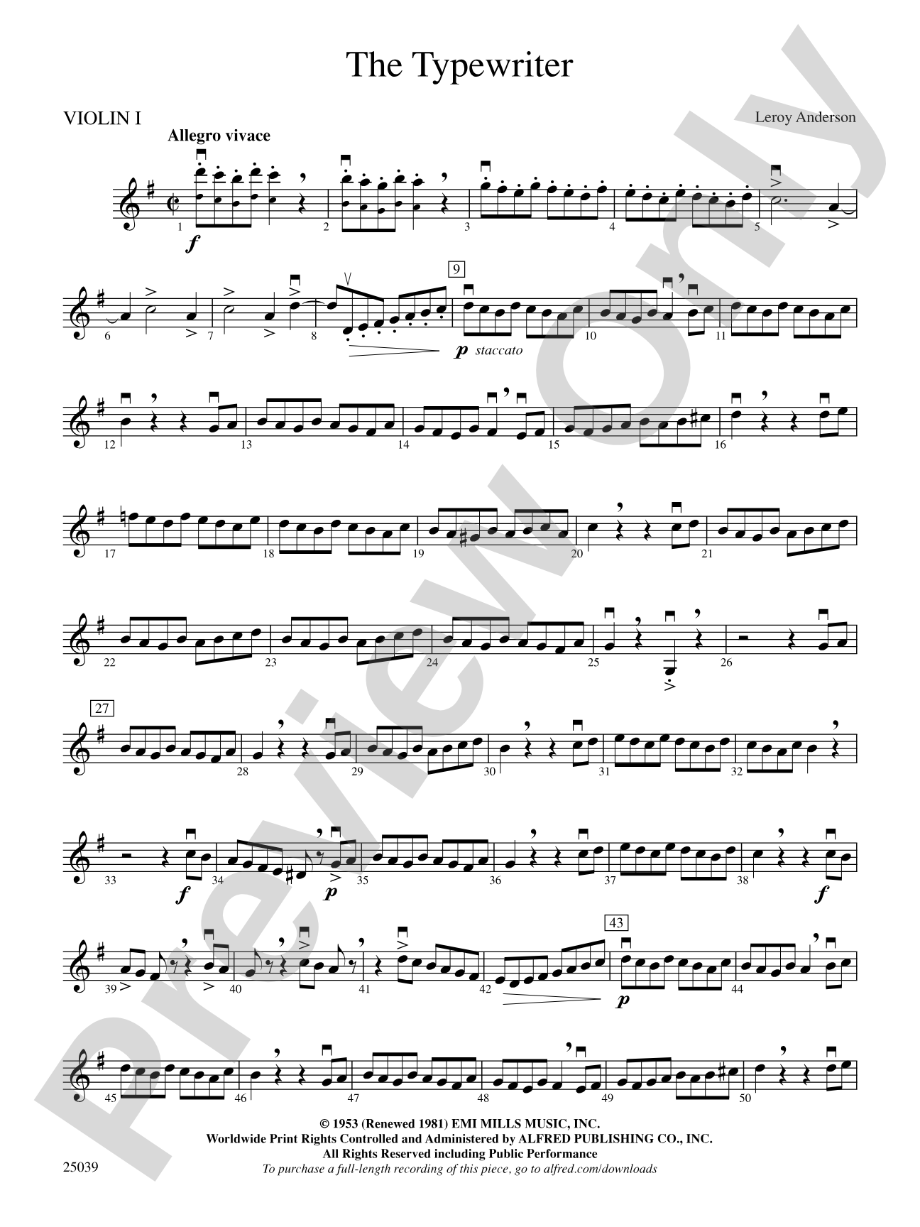 The Typewriter: 1st Violin