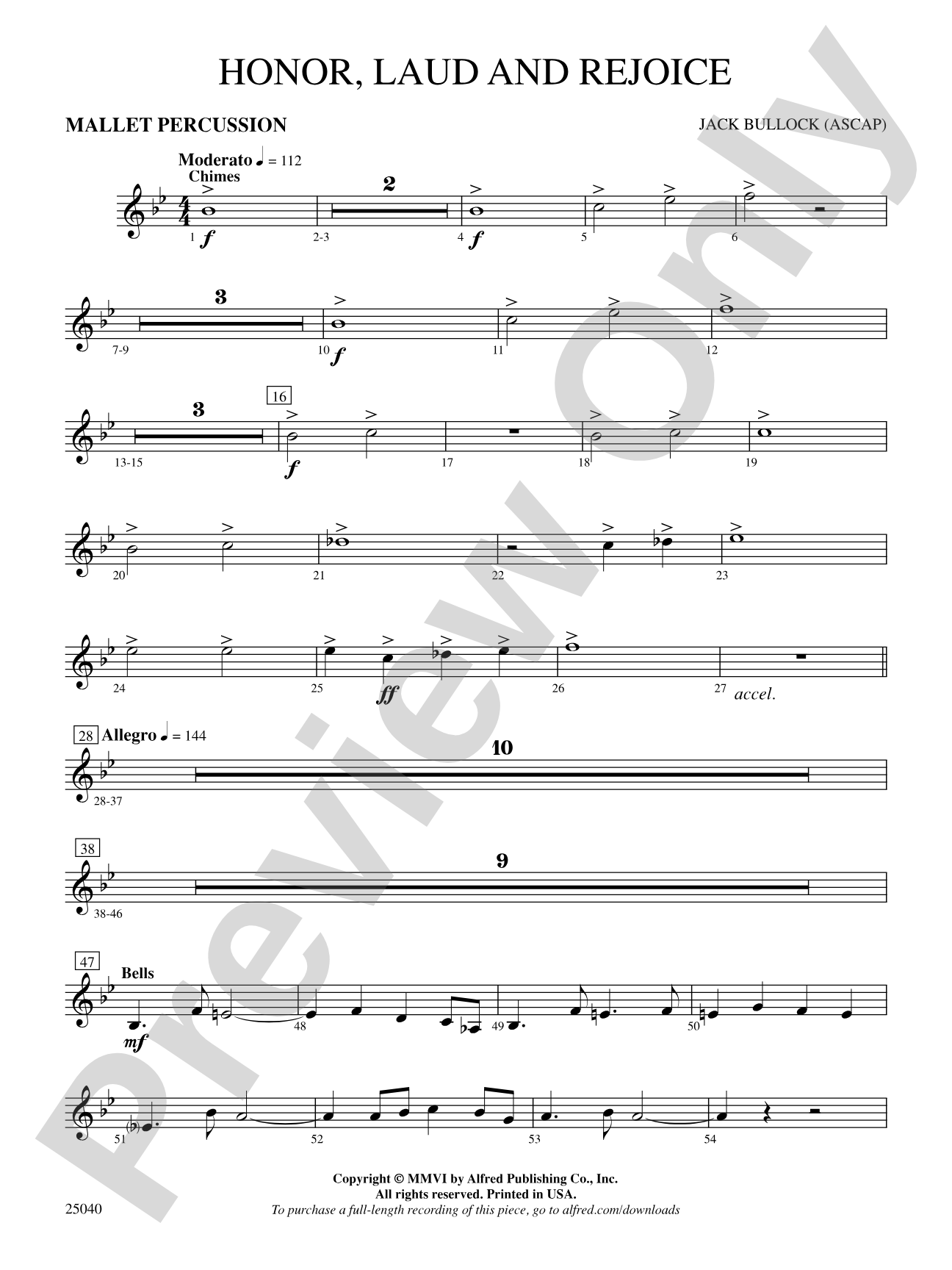 Honor, Laud and Rejoice: Mallets