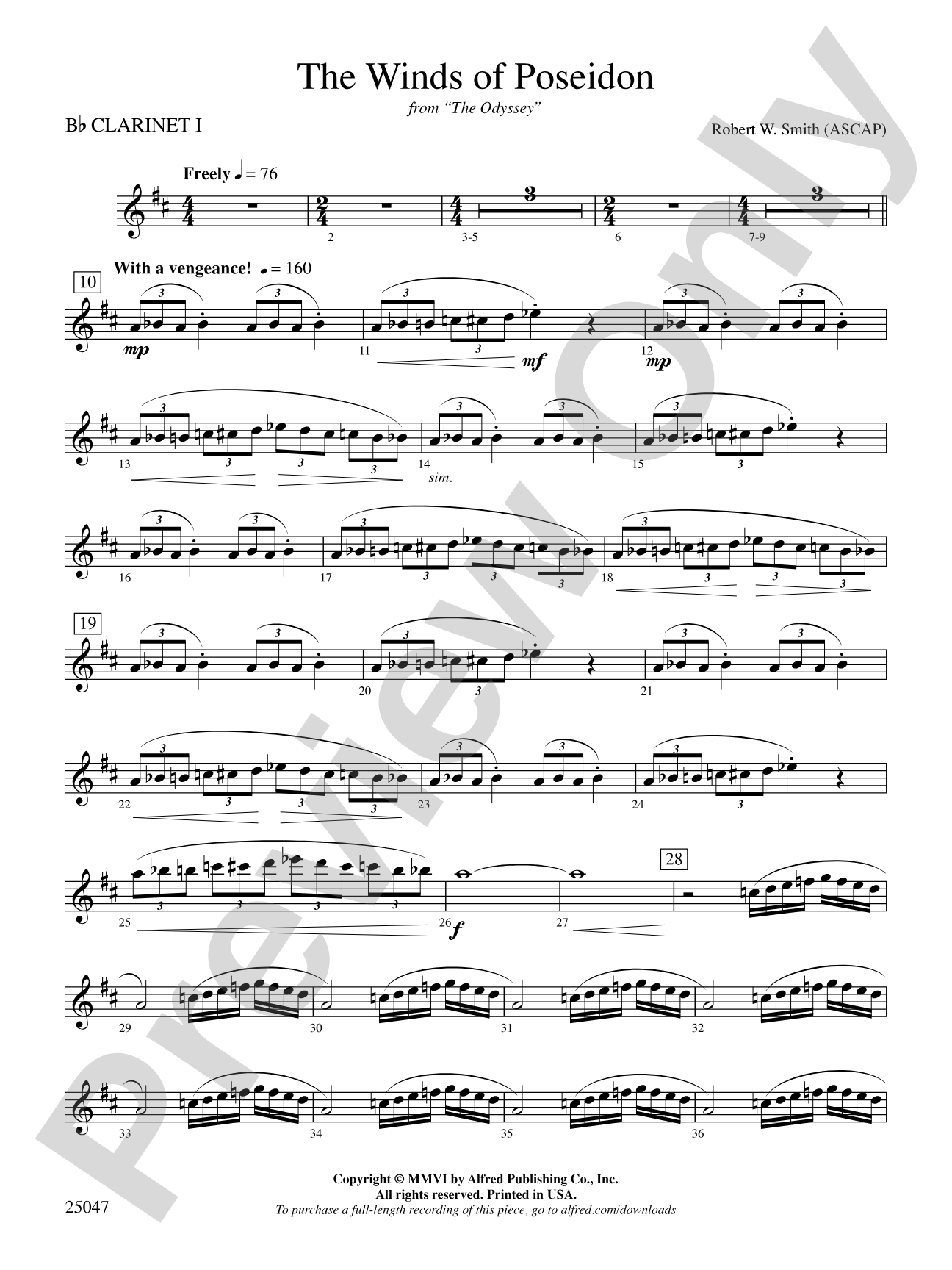 The Winds of Poseidon: 1st B-flat Clarinet