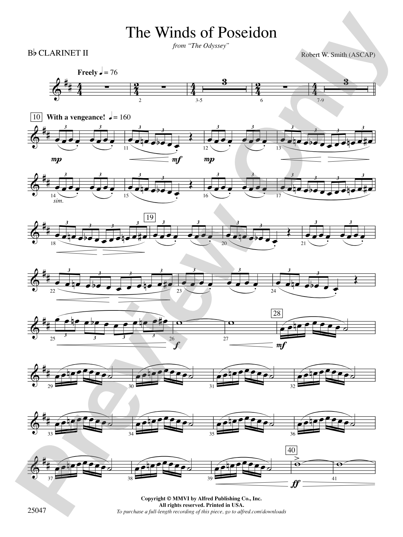 The Winds of Poseidon: 2nd B-flat Clarinet