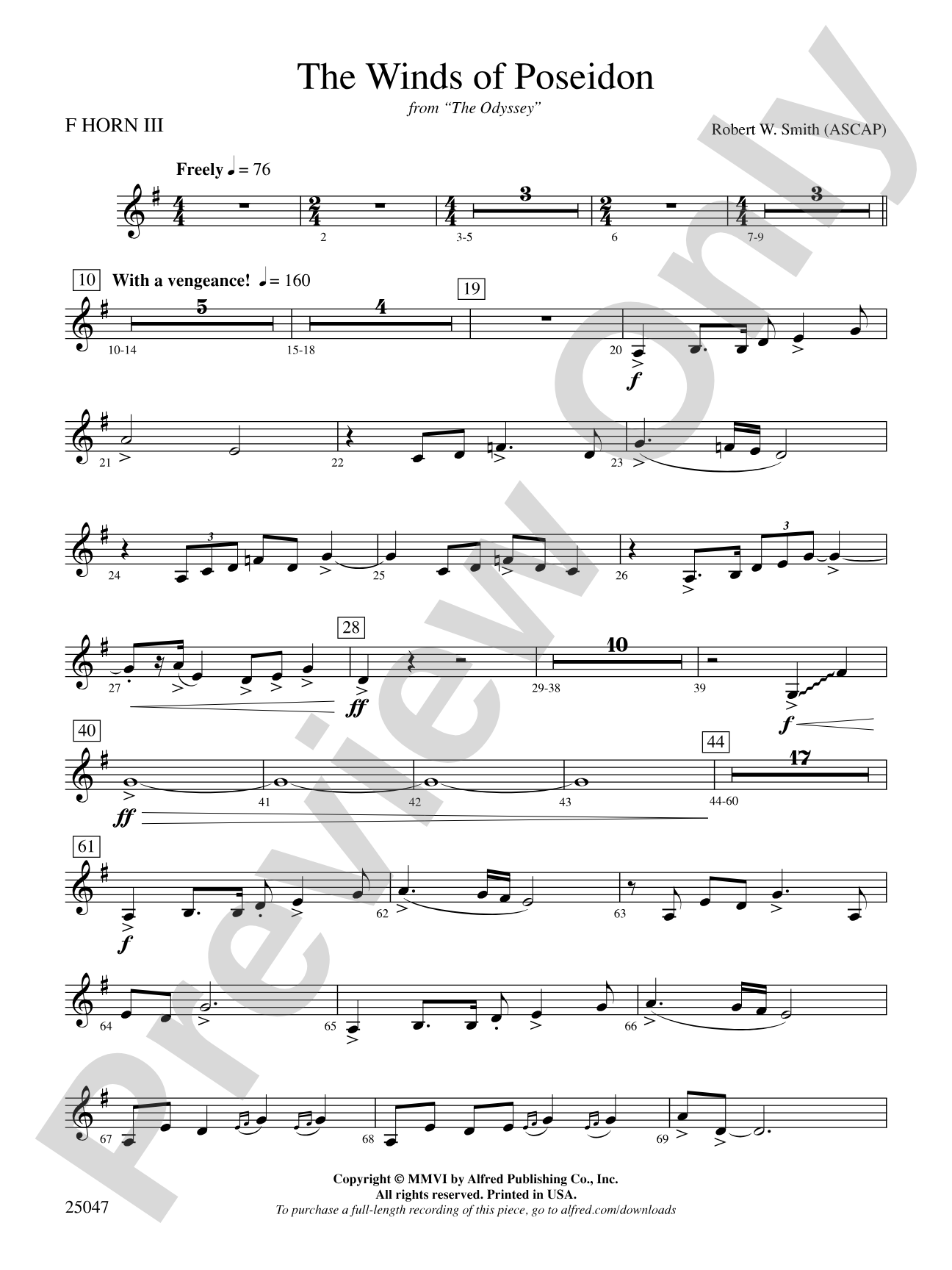 The Winds of Poseidon: 3rd F Horn