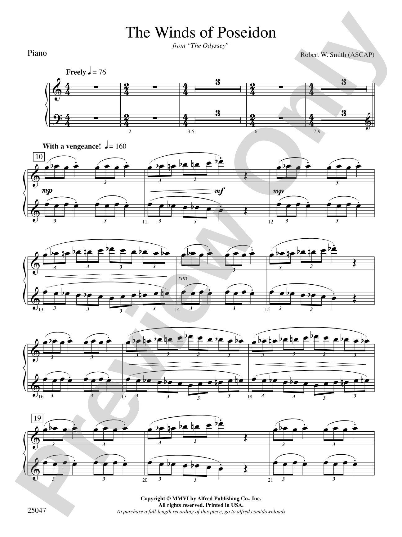 The Winds of Poseidon: Piano Accompaniment