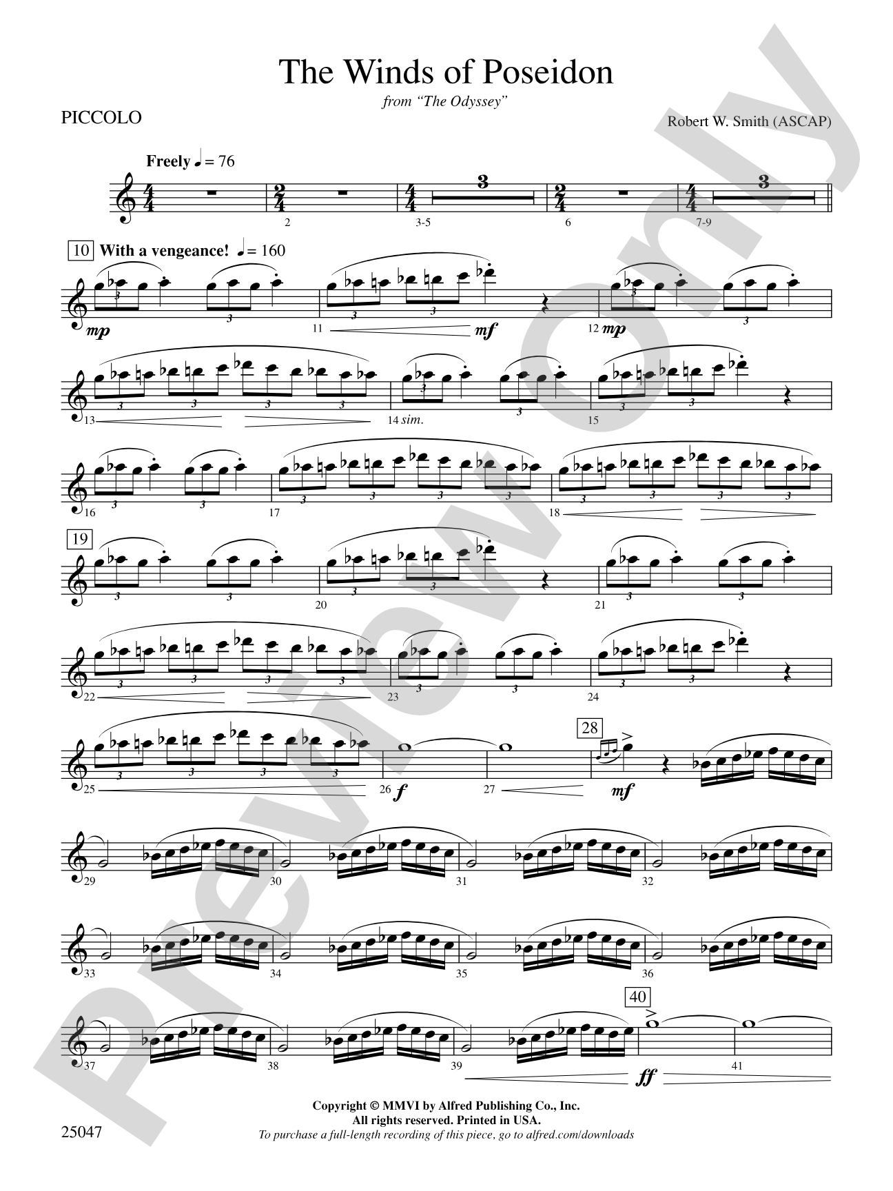 The Winds of Poseidon: Piccolo
