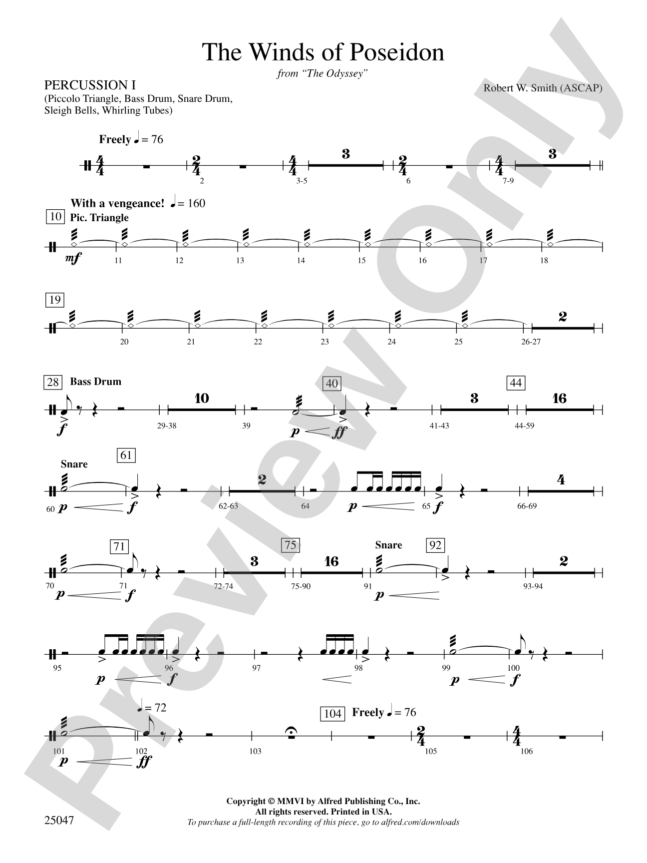 The Winds of Poseidon: 1st Percussion