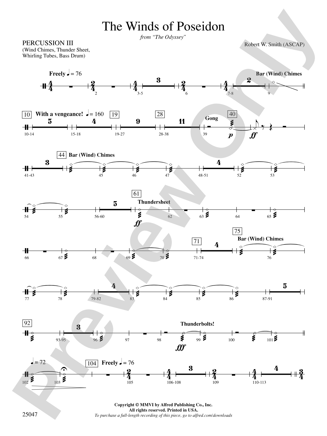 The Winds of Poseidon: 3rd Percussion