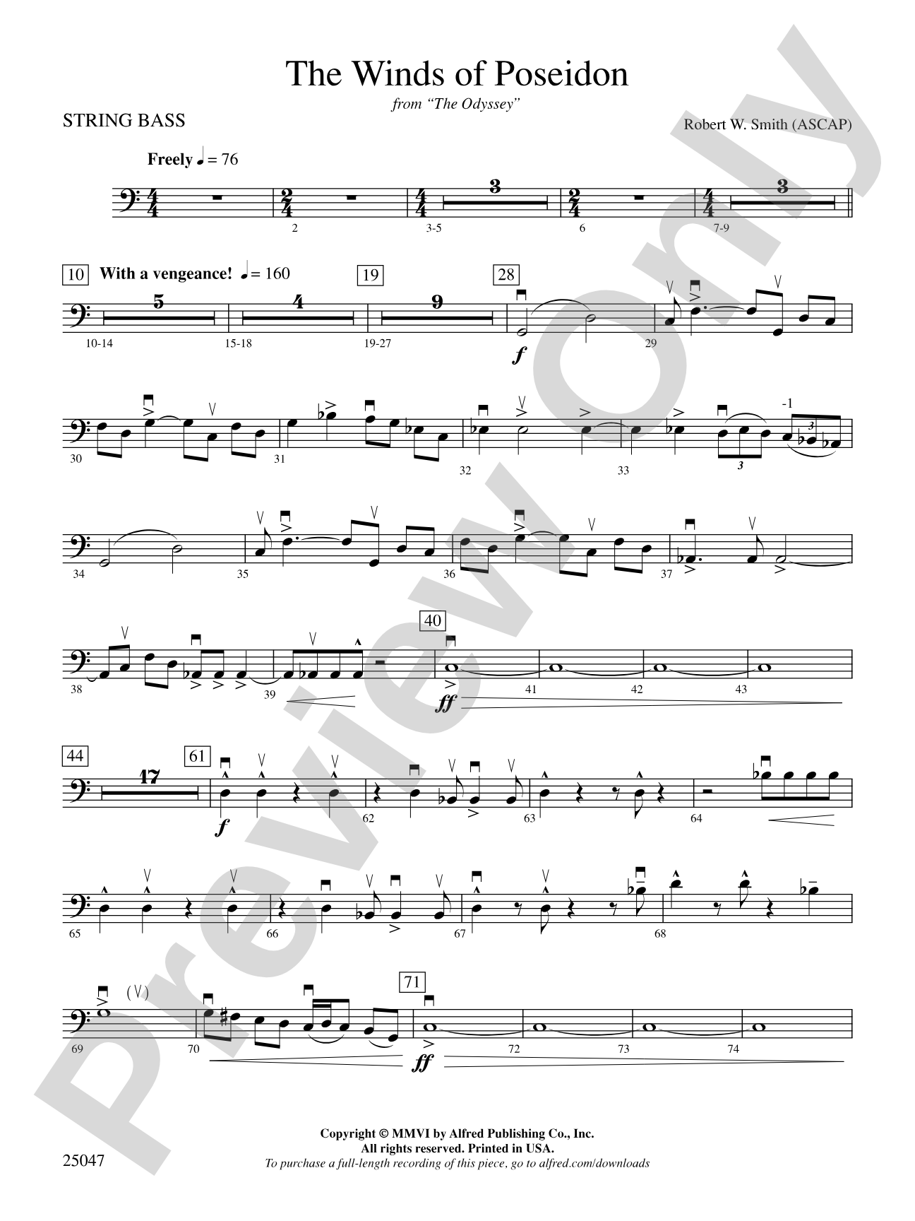 The Winds of Poseidon: String Bass