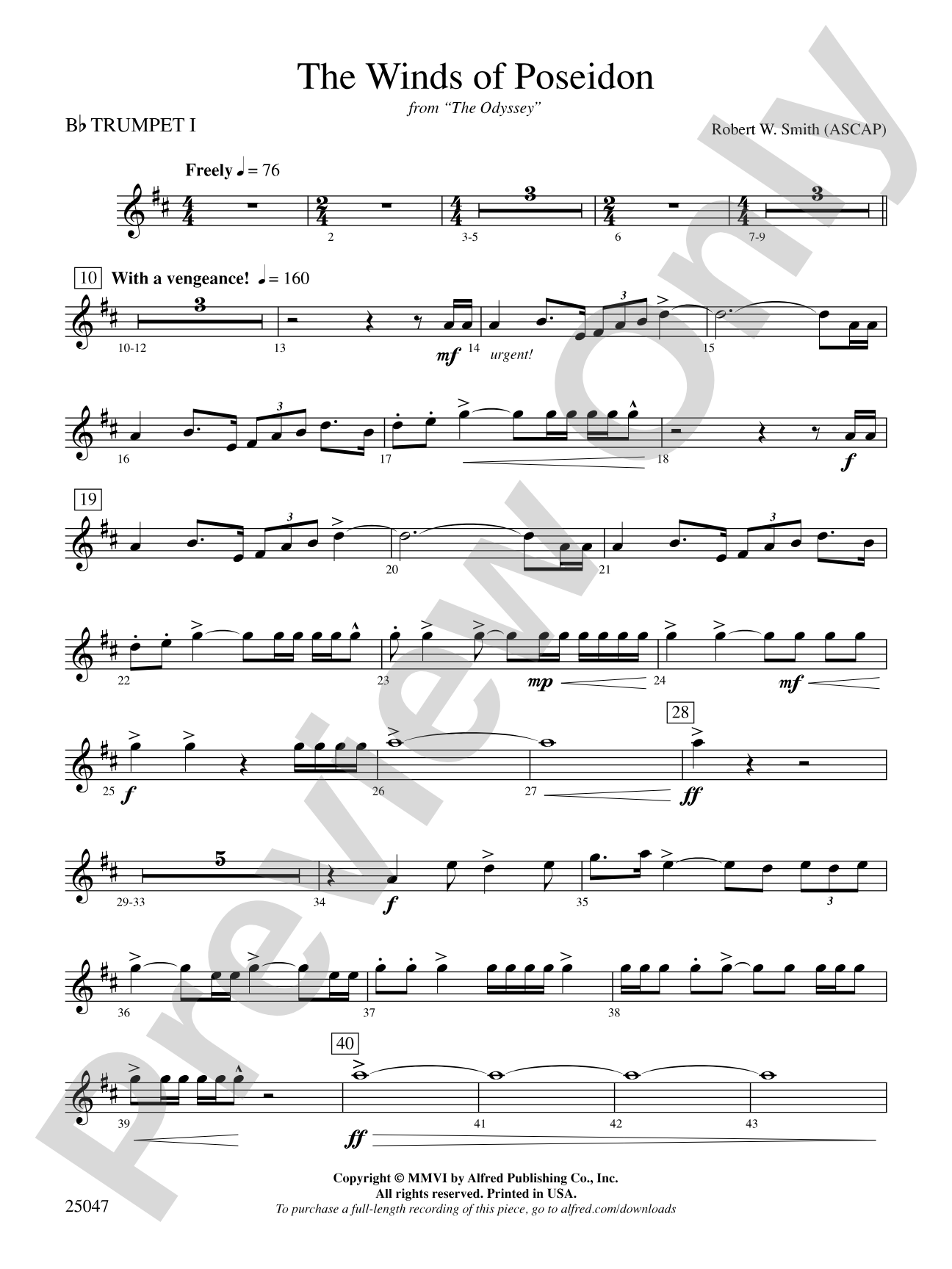 The Winds of Poseidon: 1st B-flat Trumpet