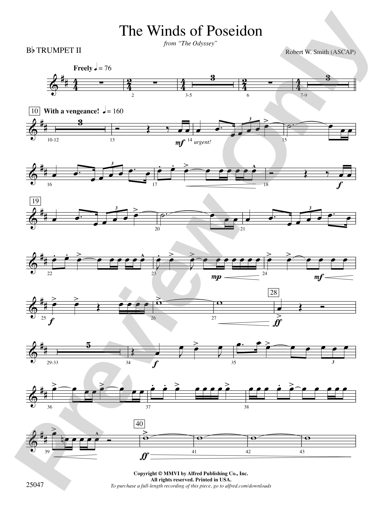The Winds of Poseidon: 2nd B-flat Trumpet