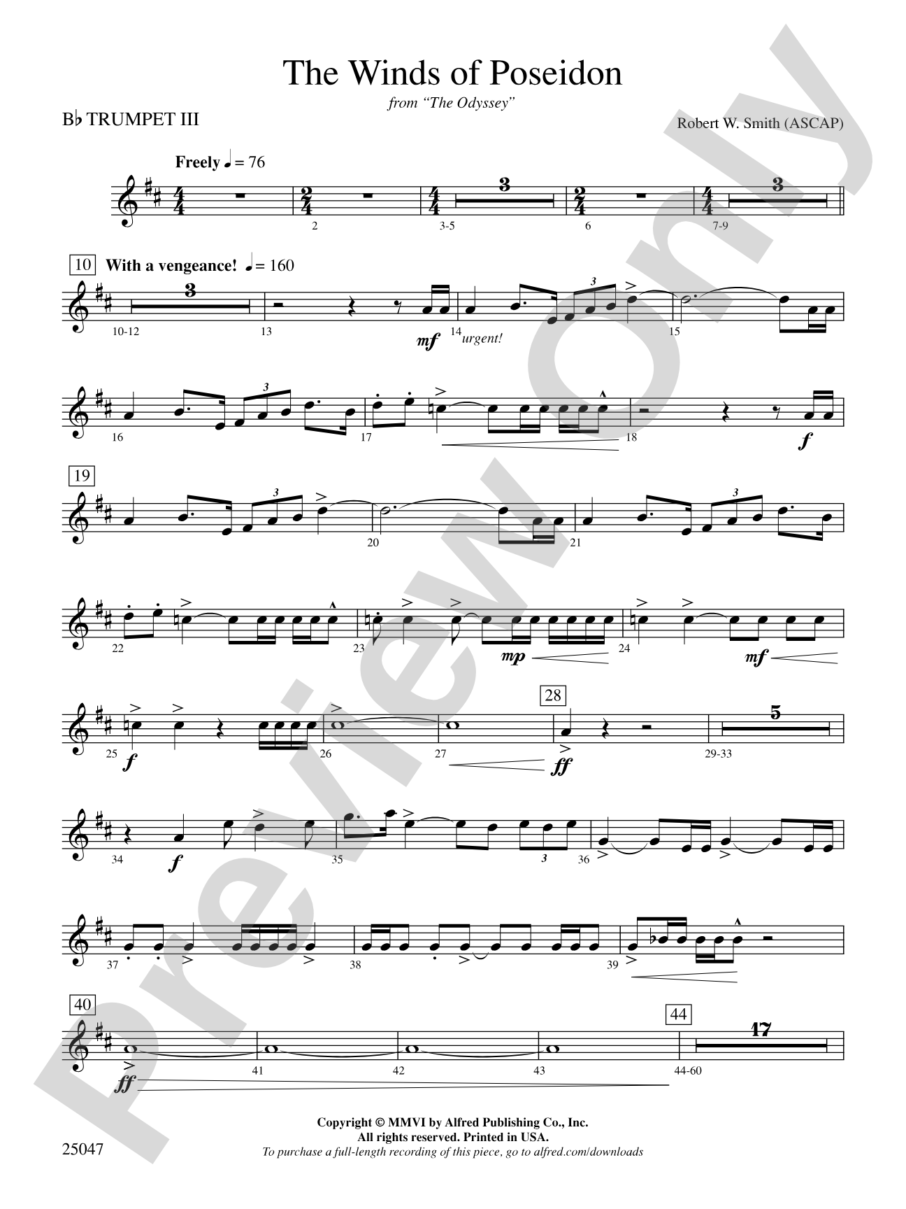 The Winds of Poseidon: 3rd B-flat Trumpet