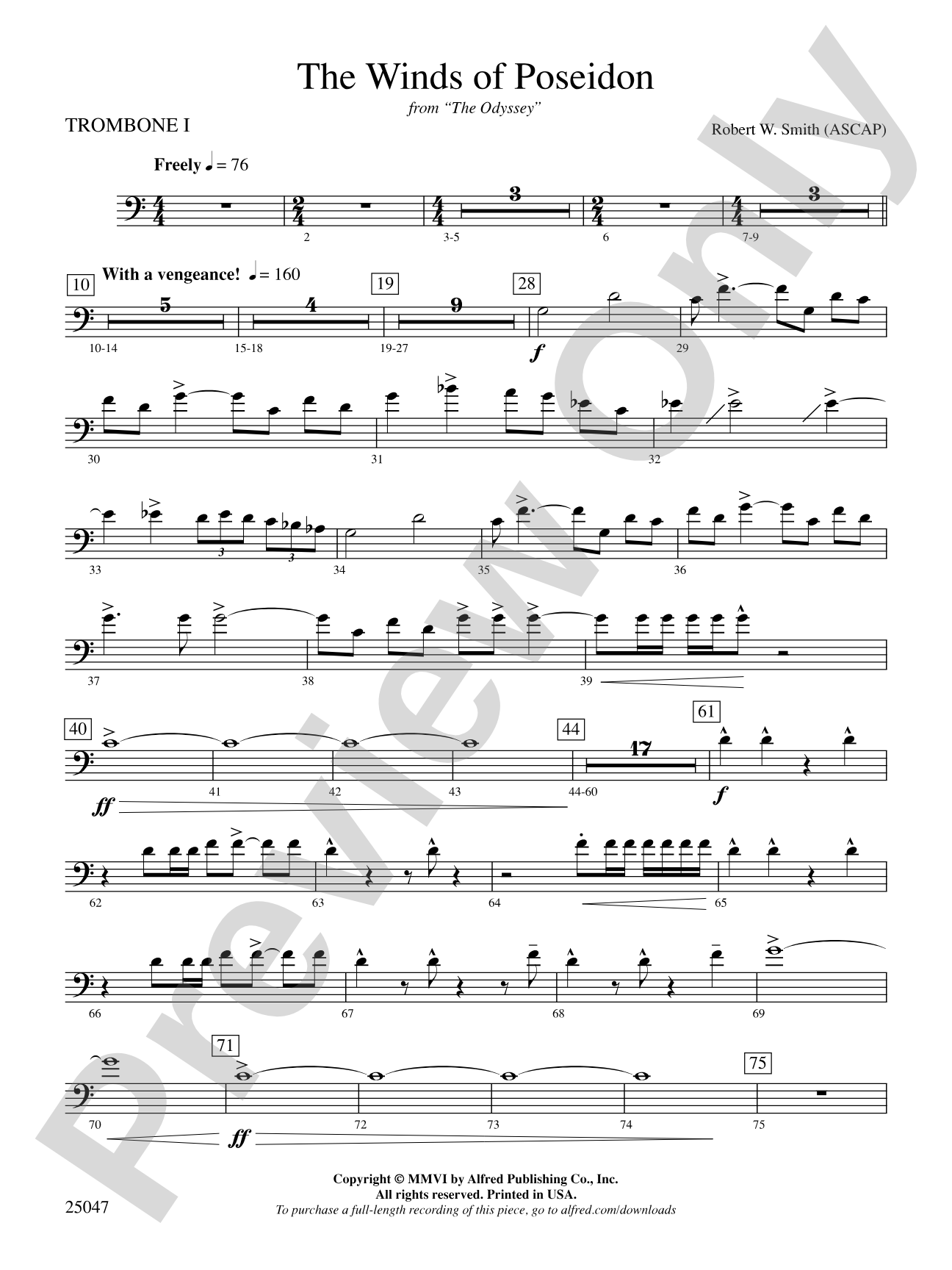 The Winds of Poseidon: 1st Trombone