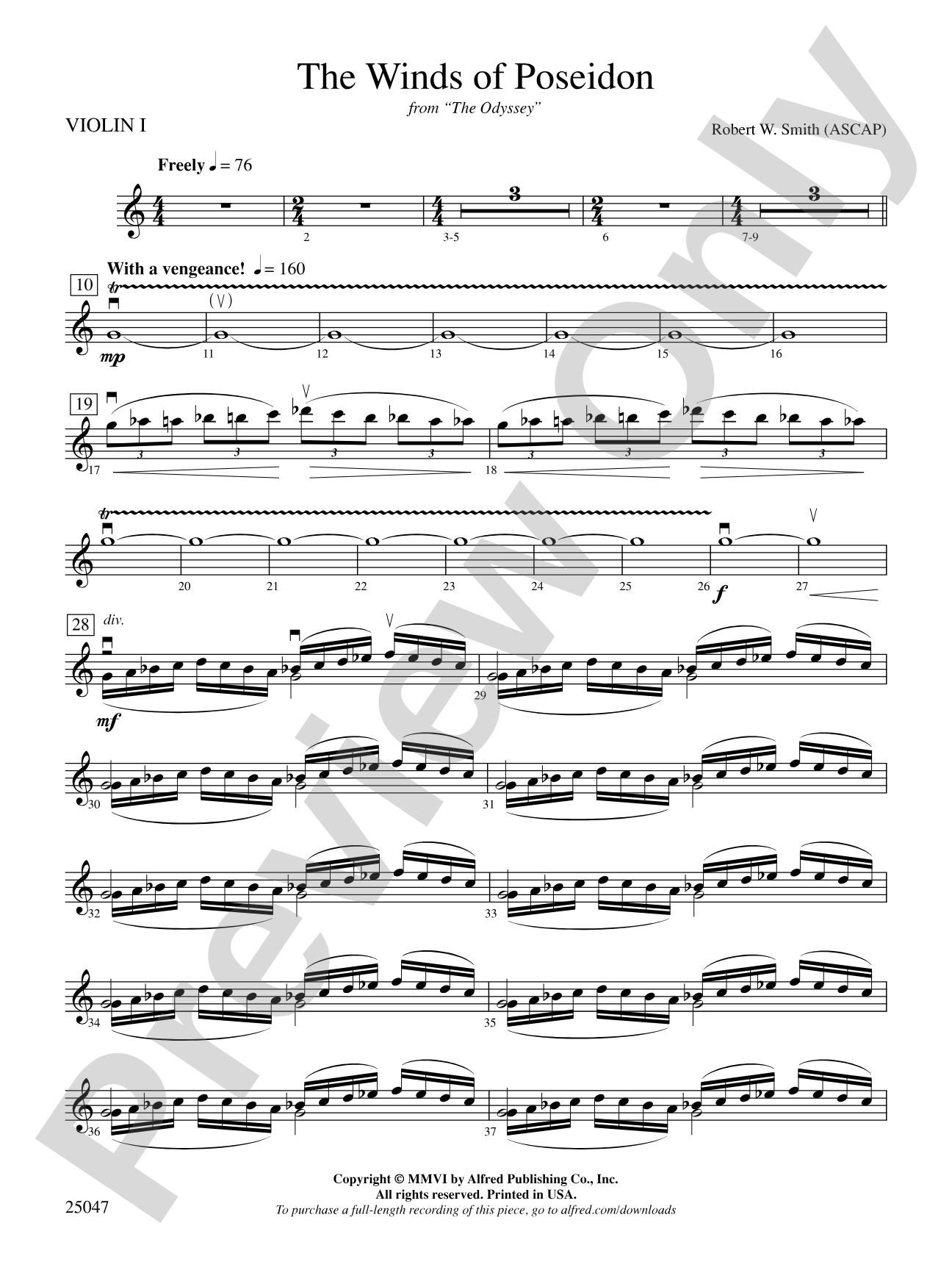 The Winds of Poseidon: 1st Violin