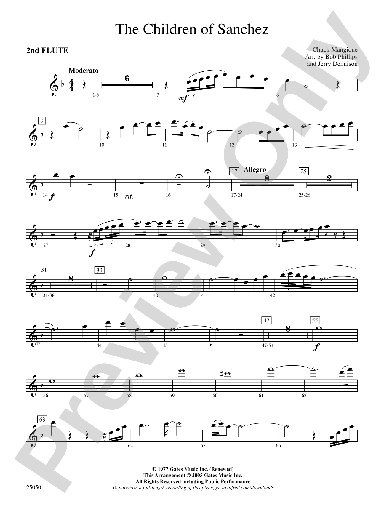 The Children of Sanchez: 2nd Flute