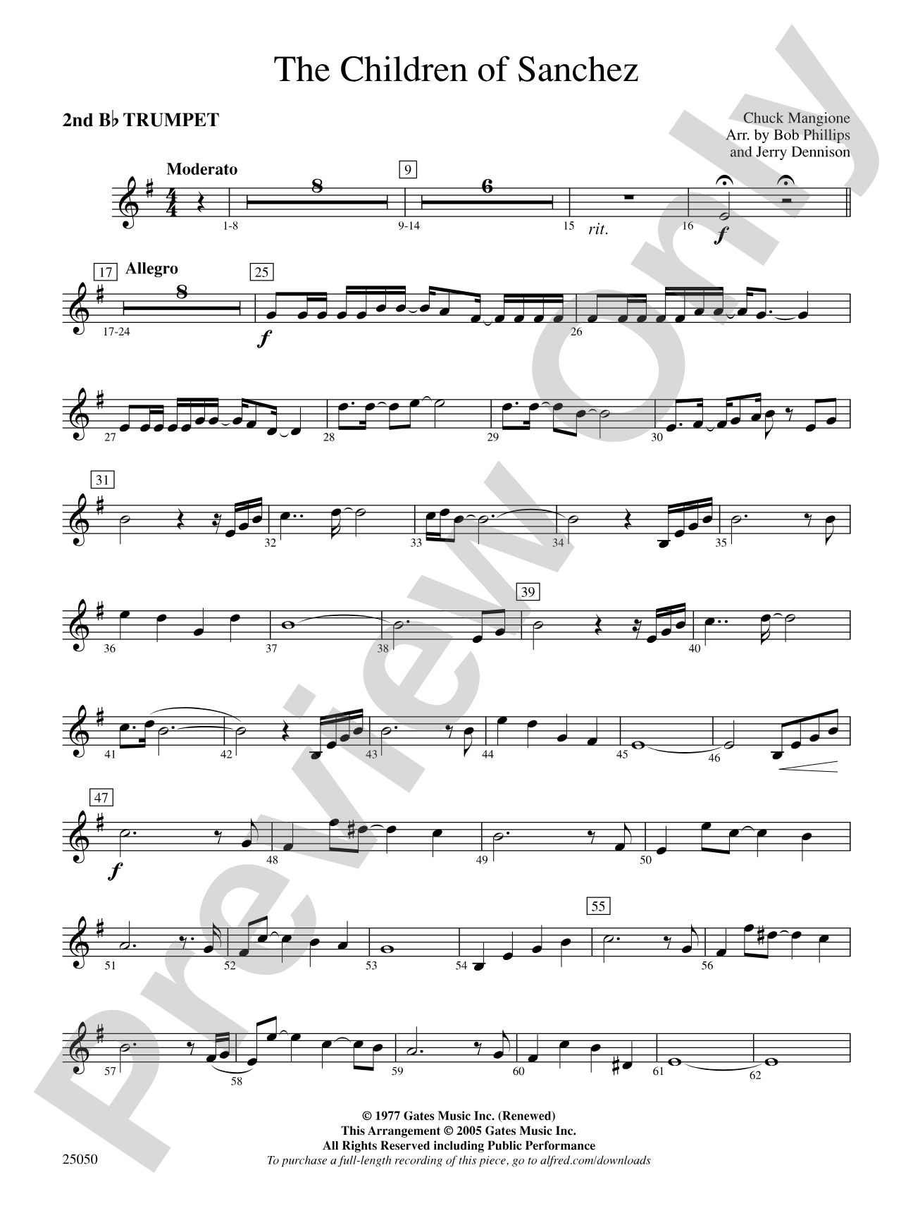 The Children of Sanchez: 2nd B-flat Trumpet