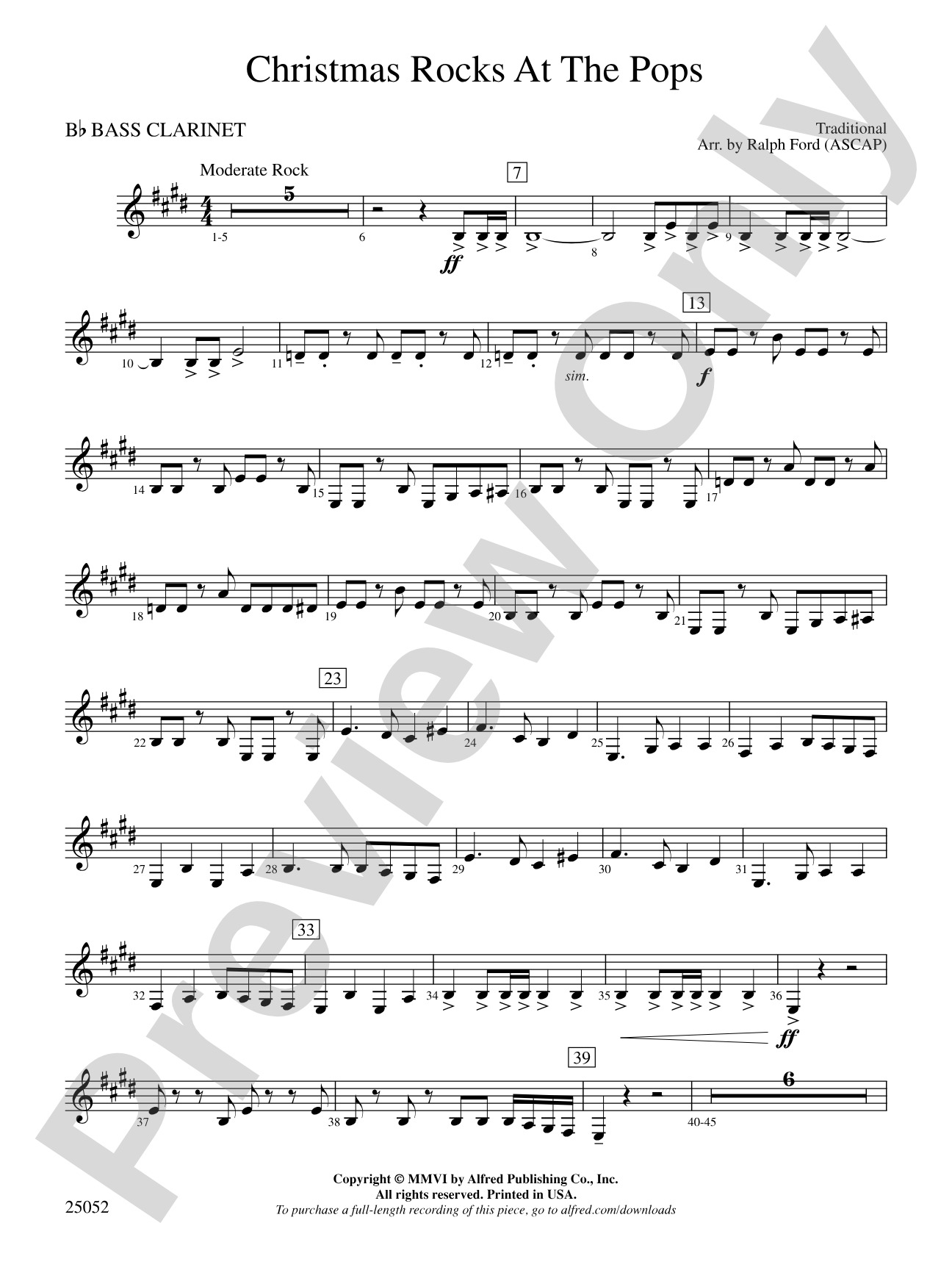 Christmas Rocks at the Pops: B-flat Bass Clarinet
